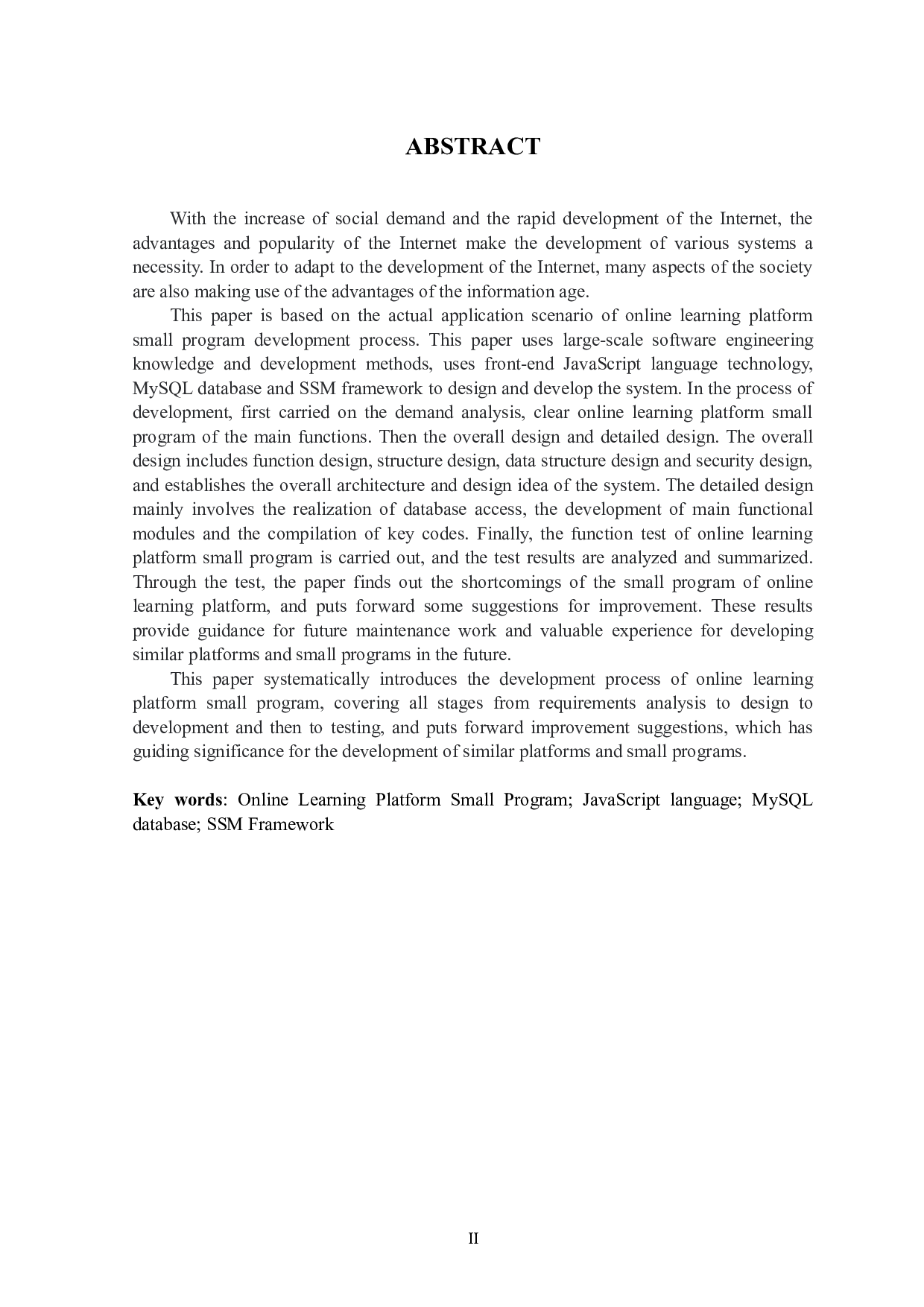 基于微信小程序的在线视频课程学习平台-16804字.docx 第2页