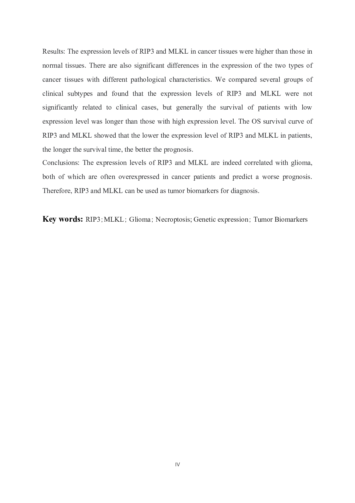 细胞坏死相关蛋白RIP3与MLKL的表达水平与胶质瘤的相关性研究-9824字.docx 第4页