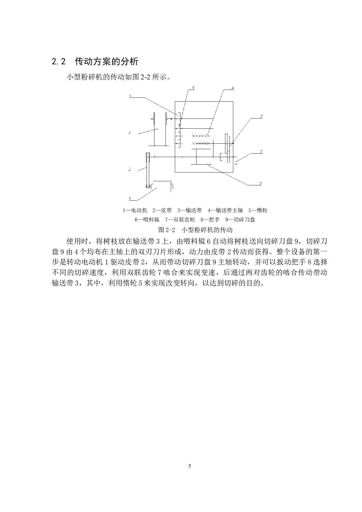 可移动树枝粉碎机的设计-13204字.docx 第9页