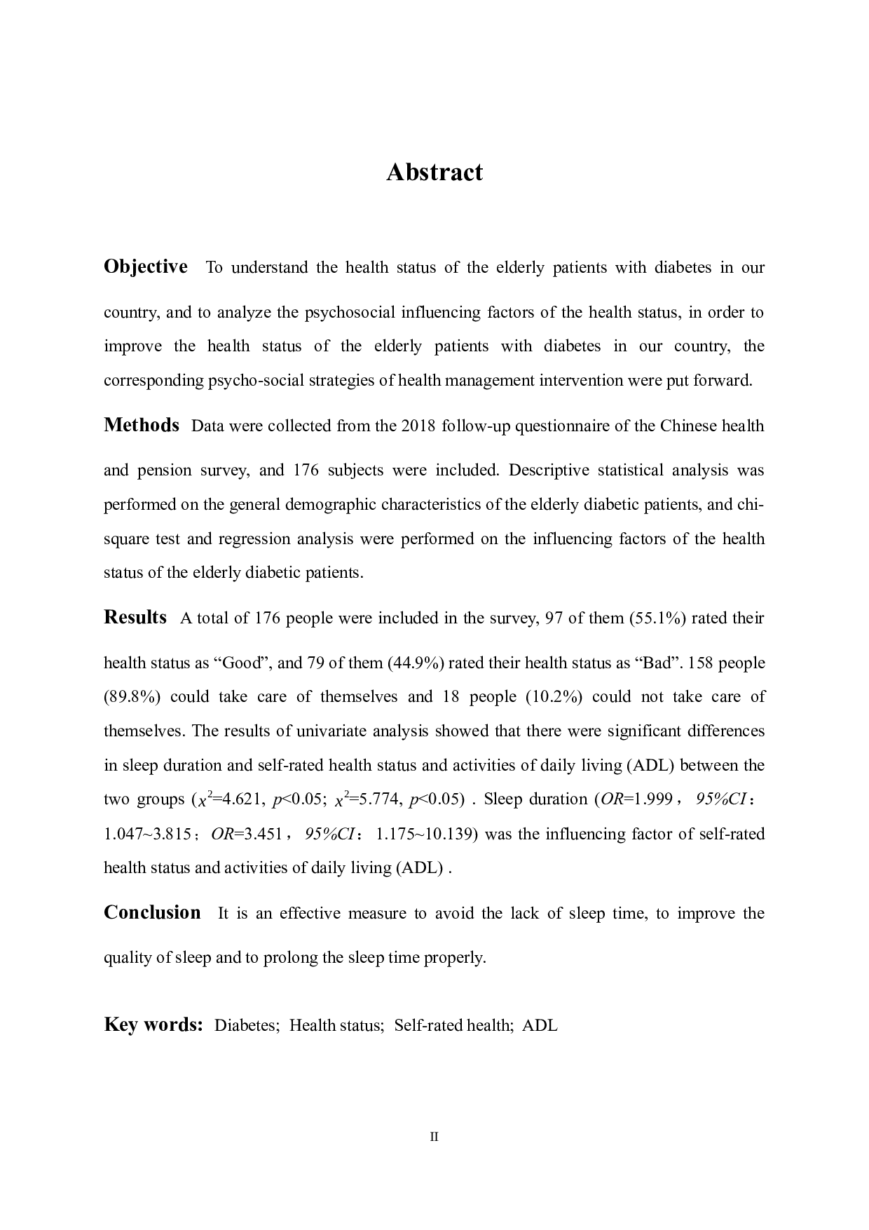 老年糖尿病患者健康状况的心理社会影响因素分析-12834字.docx 第3页