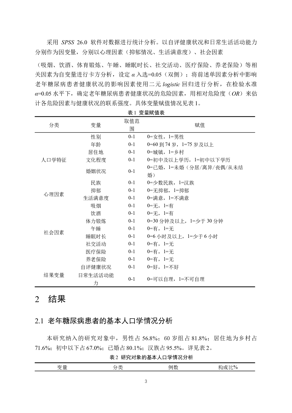 老年糖尿病患者健康状况的心理社会影响因素分析-12834字.docx 第7页
