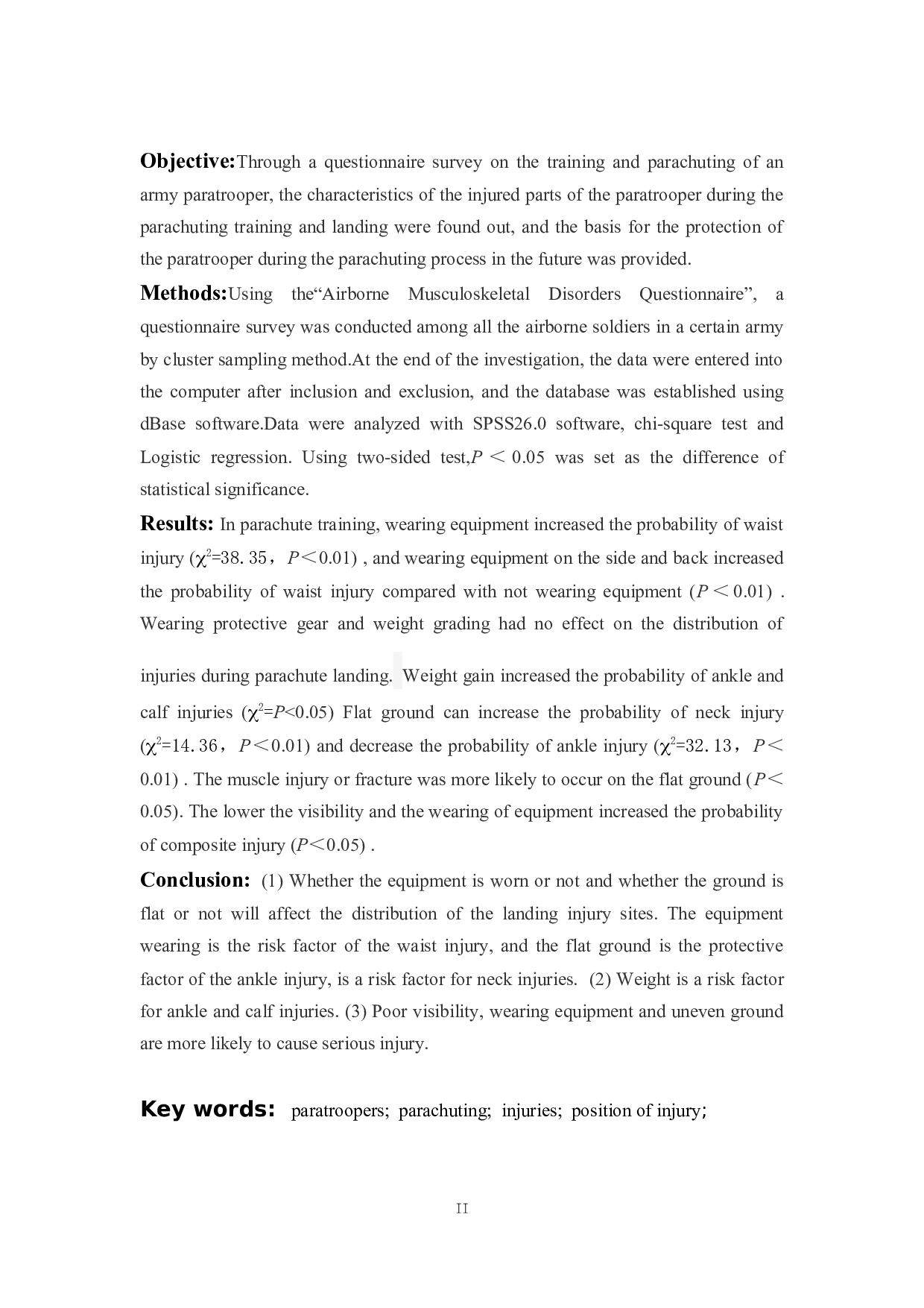 空降兵跳伞着陆过程中伤害部位特征分析-10504字.docx 第3页