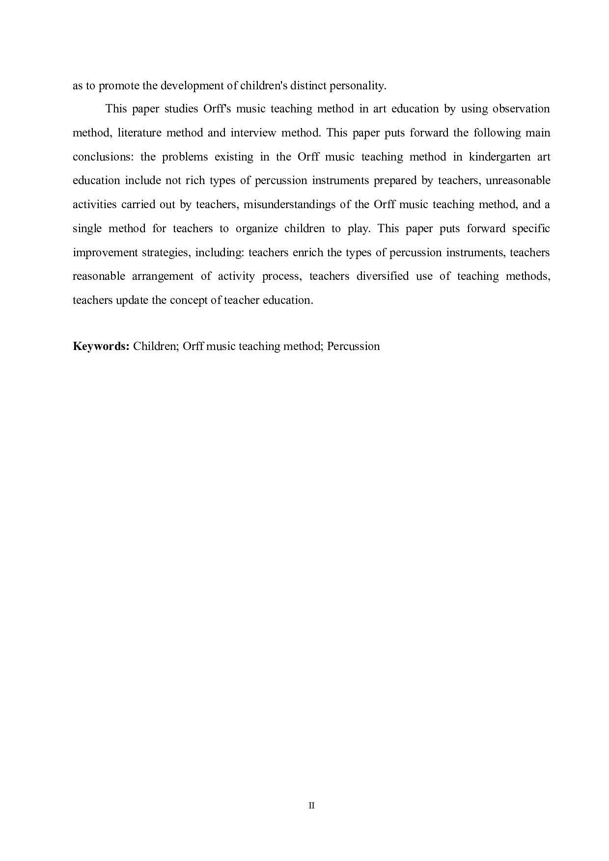 奥尔夫音乐教学法应用在艺术教育中存在的问题及解决策略-10668字.docx 第2页