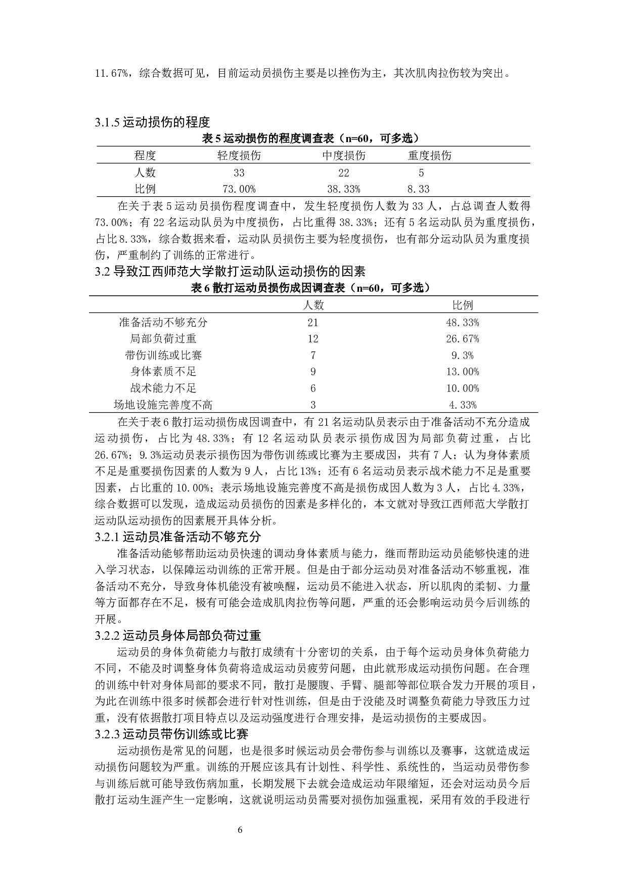 江西师范大学散打运动队运动损伤及预防研究&mdash;&mdash;以江西师范大学散打运动队为例-8139字.docx 第6页