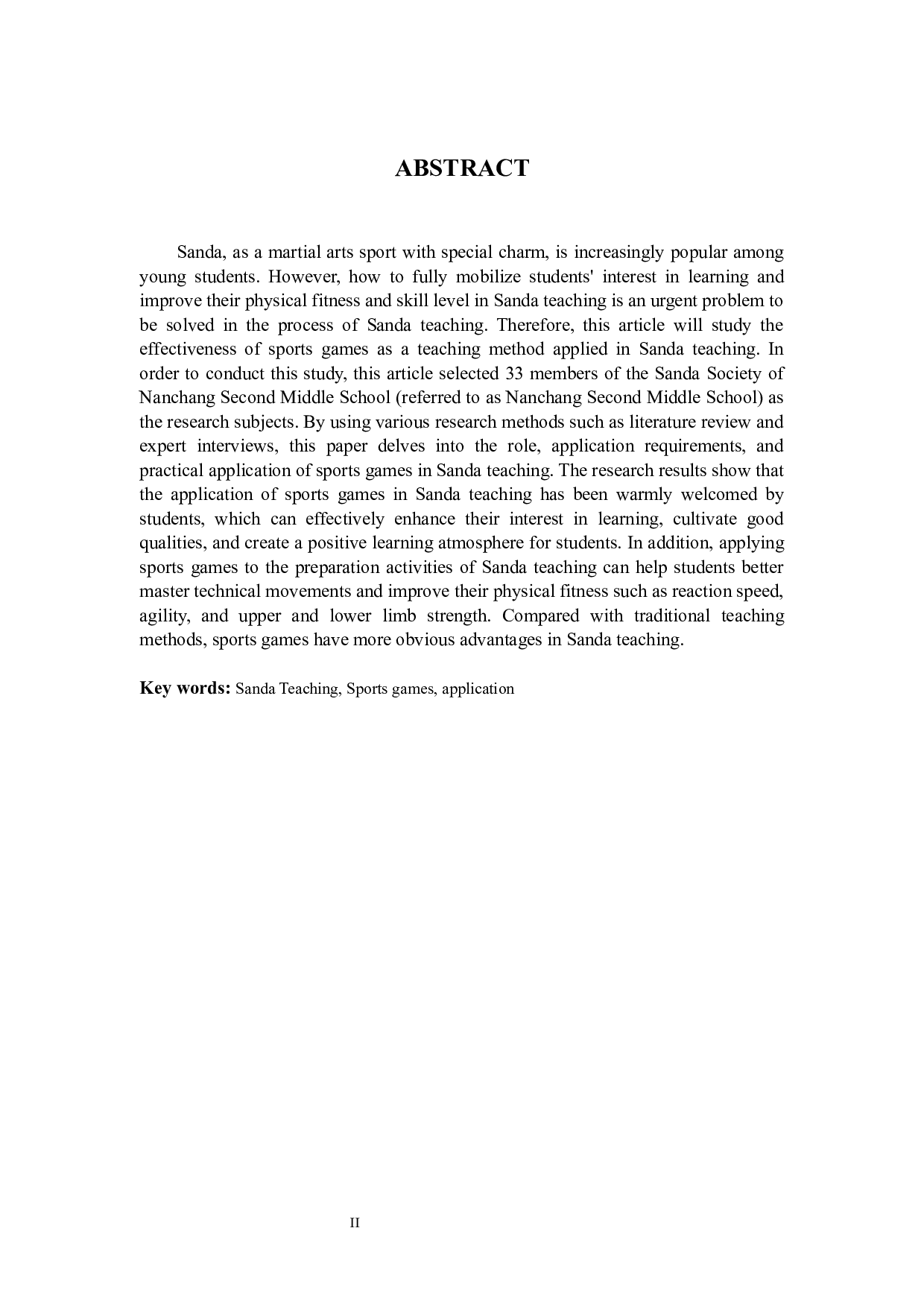 散打教学中体育游戏的应用研究-10224字.docx 第2页