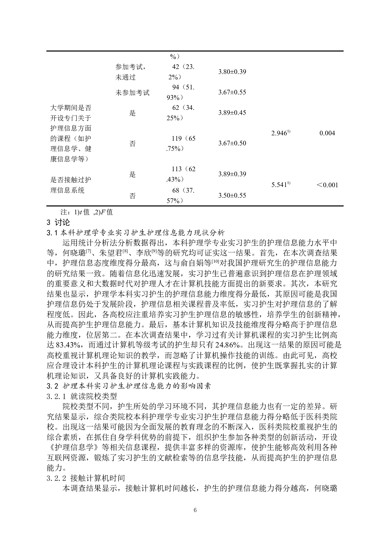 本科实习护生护理信息能力现状及影响因素调查分析-9359字.docx 第7页