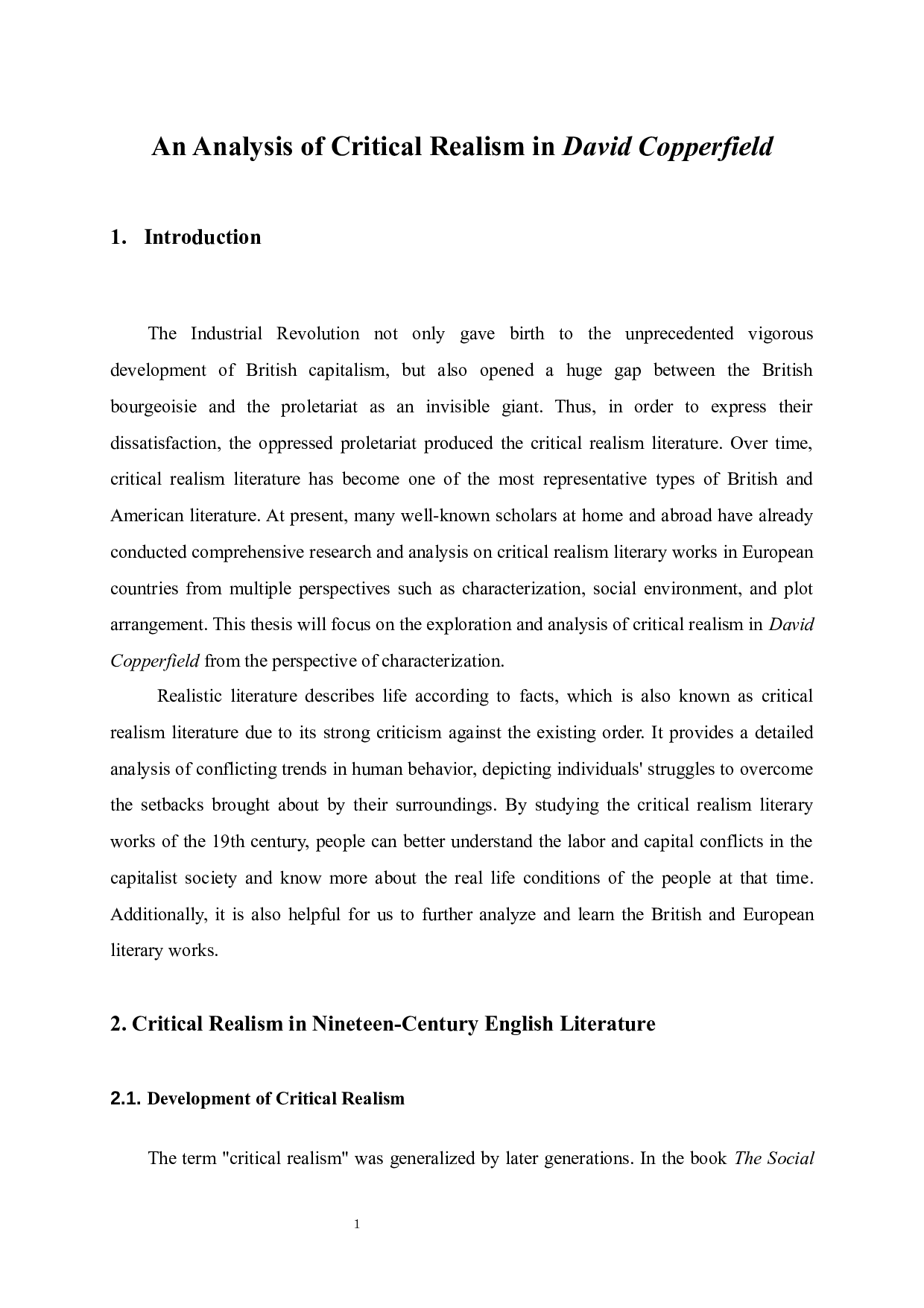 《大卫&middot;科波菲尔》中的批判现实主义分析-3389字.docx 第2页