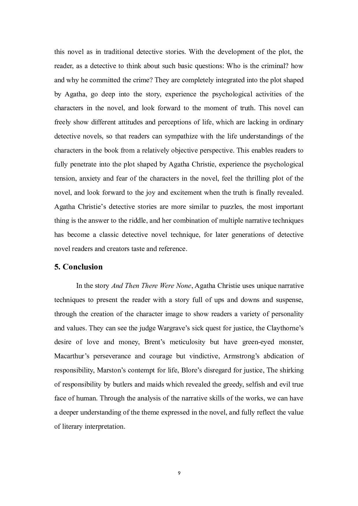 论阿加莎&middot;克里斯蒂的小说《无人生还》的叙事技巧-3928字.docx 第10页