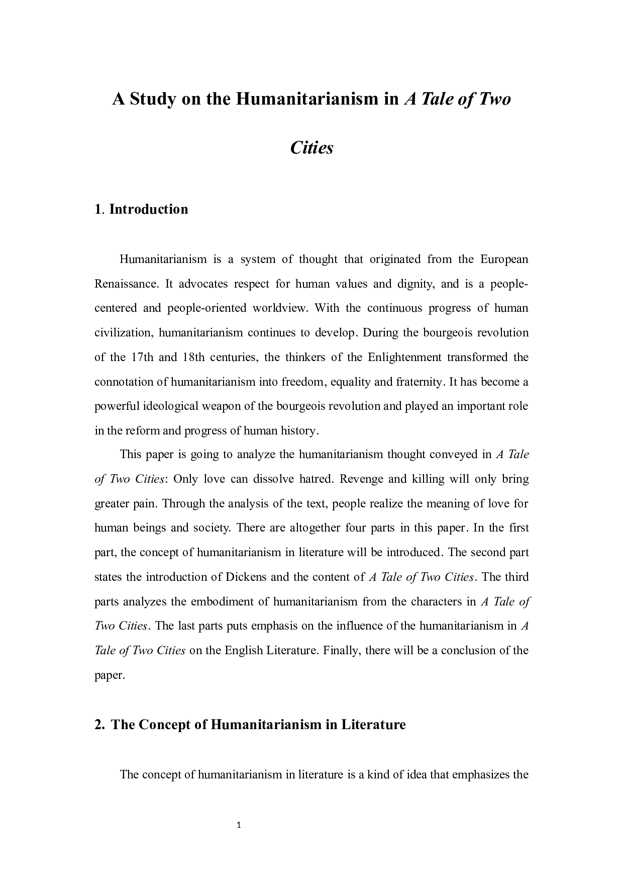 《双城记》中的人道主义研究-3768字.docx 第2页