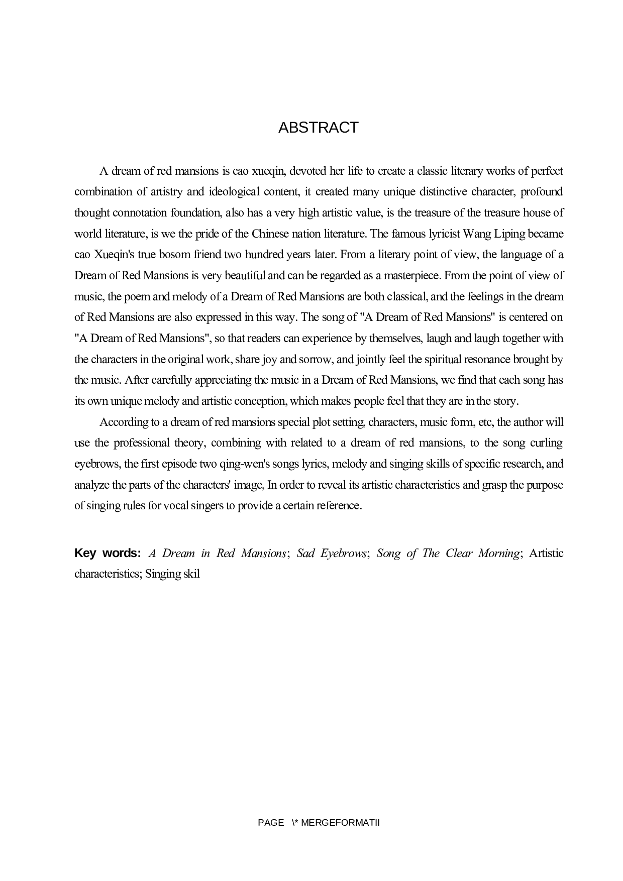 浅析87版电视剧《红楼梦》插曲的创作特征与演唱技巧&mdash;&mdash;以《枉凝眉》《晴雯歌》为例-15565字.docx 第2页