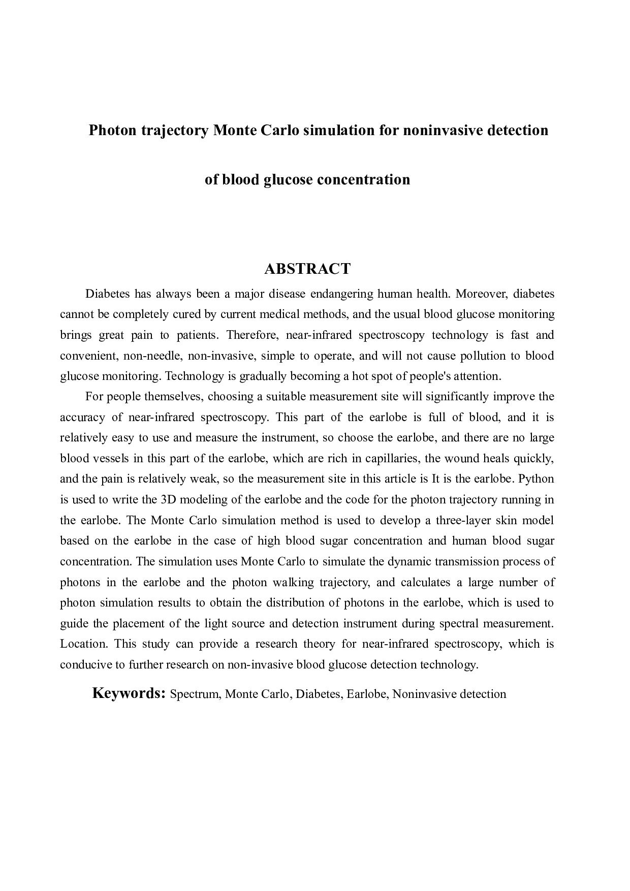 用于血糖浓度非创检测的光子轨迹蒙特卡洛模拟-14956字.docx 第2页