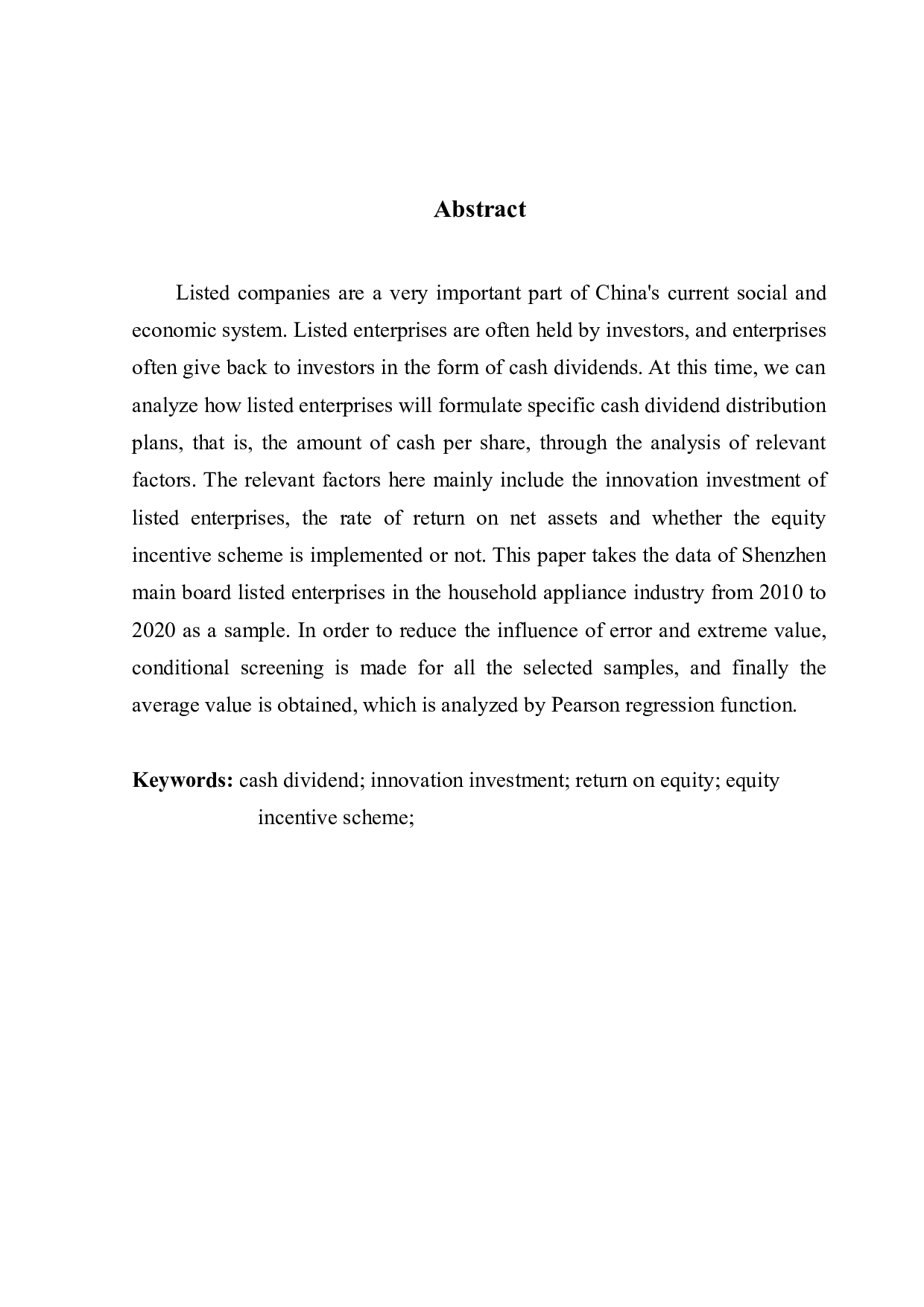 我国上市企业现金股利分配政策的影响因素研究-7885字.docx 第2页