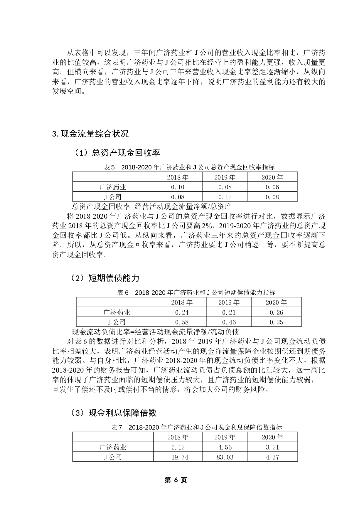 企业现金流风险分析 --以广济药业为例-9150字.docx 第10页