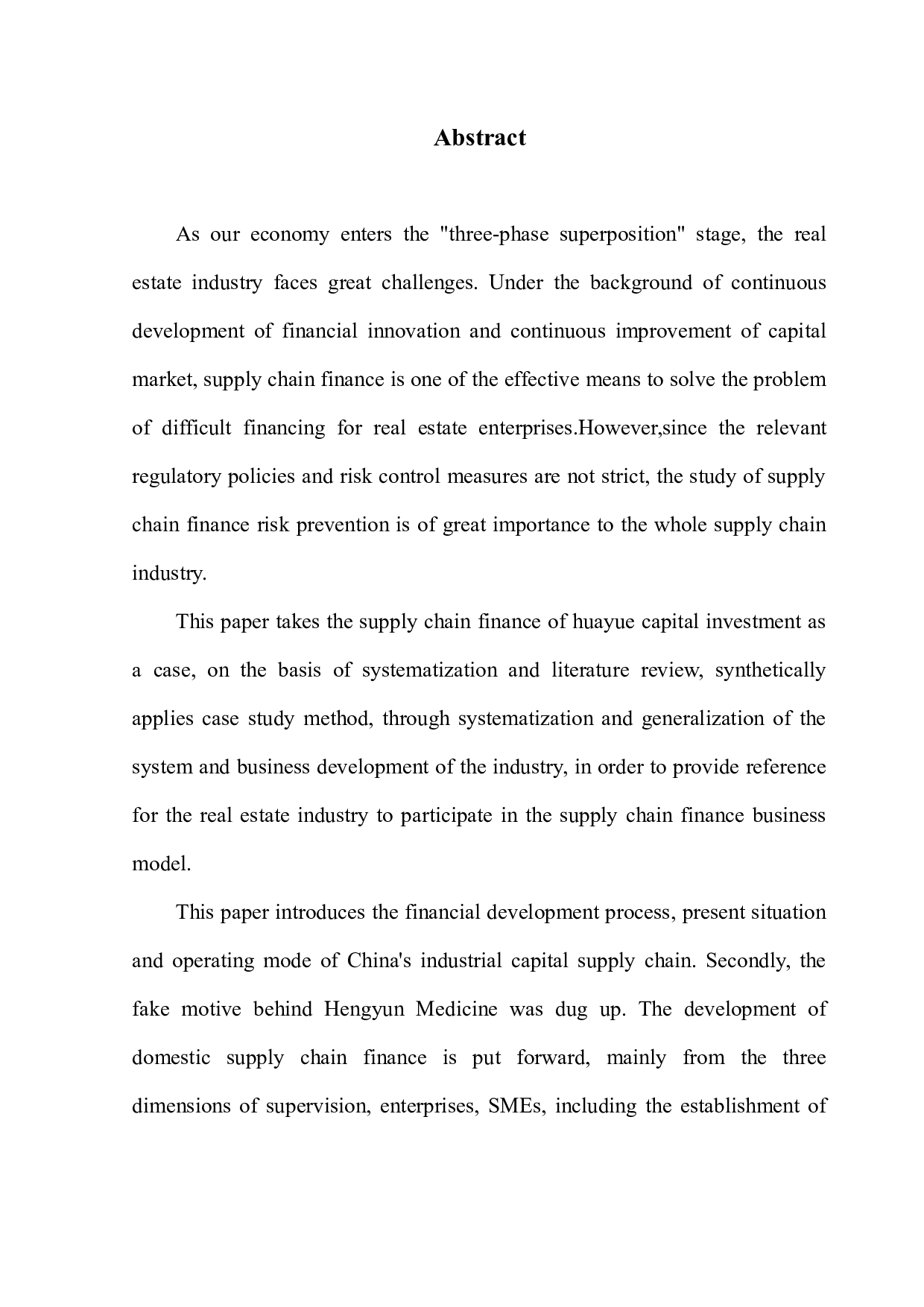 供应链金融风险与防范研究&mdash;&mdash;以华业资本为案例-12357字.docx 第2页