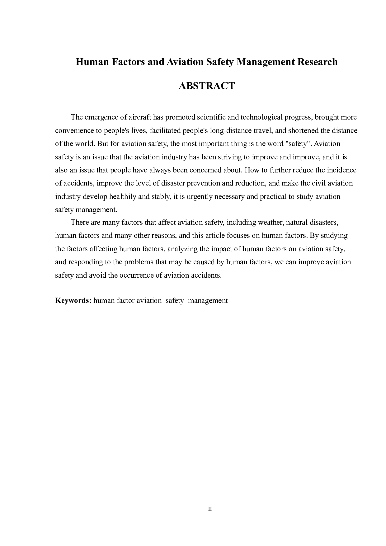 人的因素与航空安全管理研究-9855字.doc 第2页