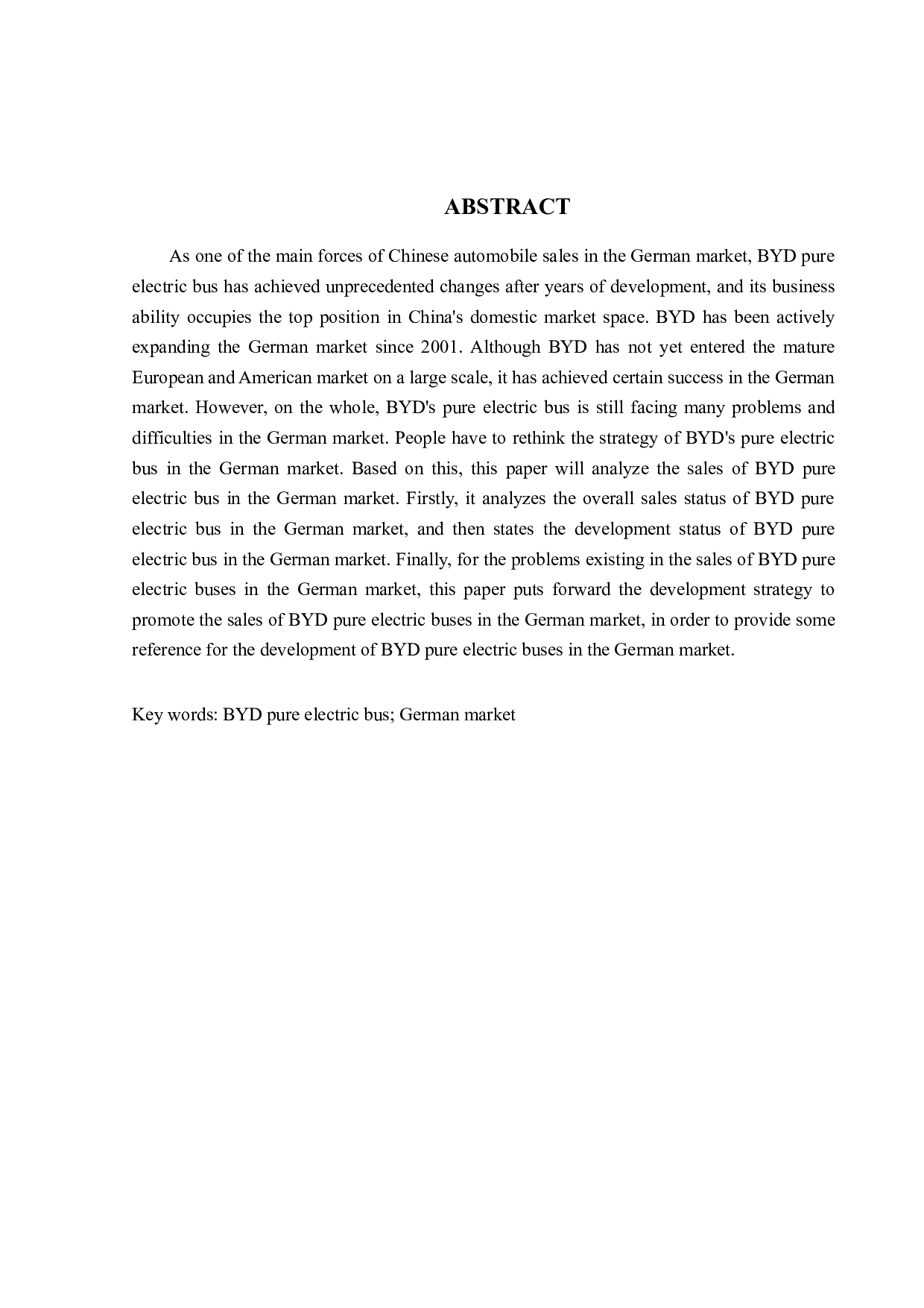 比亚迪纯电动大巴车德国市场竞争力提升策略研究-15197字.docx 第2页