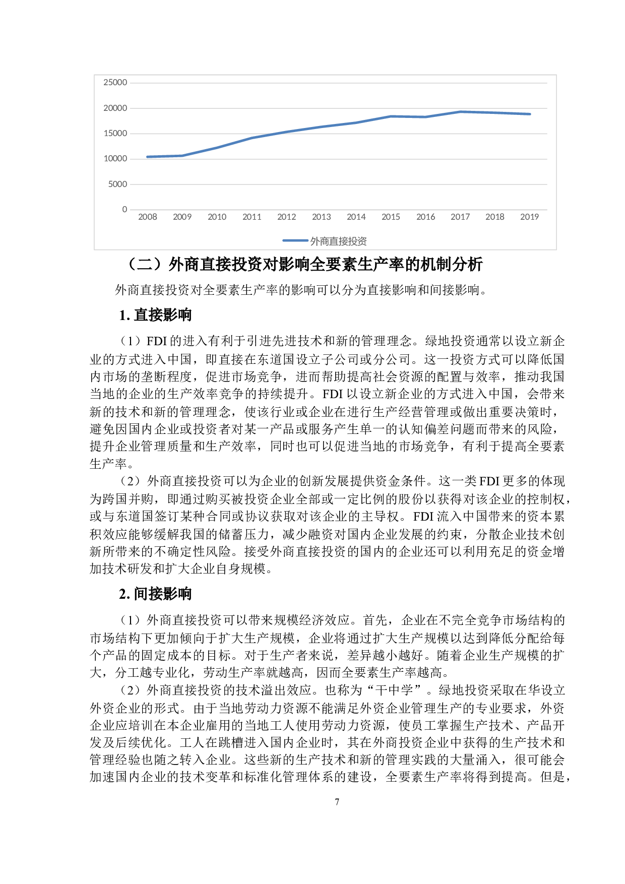 外商直接投资对中国全要素生产率的影响研究&mdash;基于中国省级面板数据的研究-13763字.docx 第10页