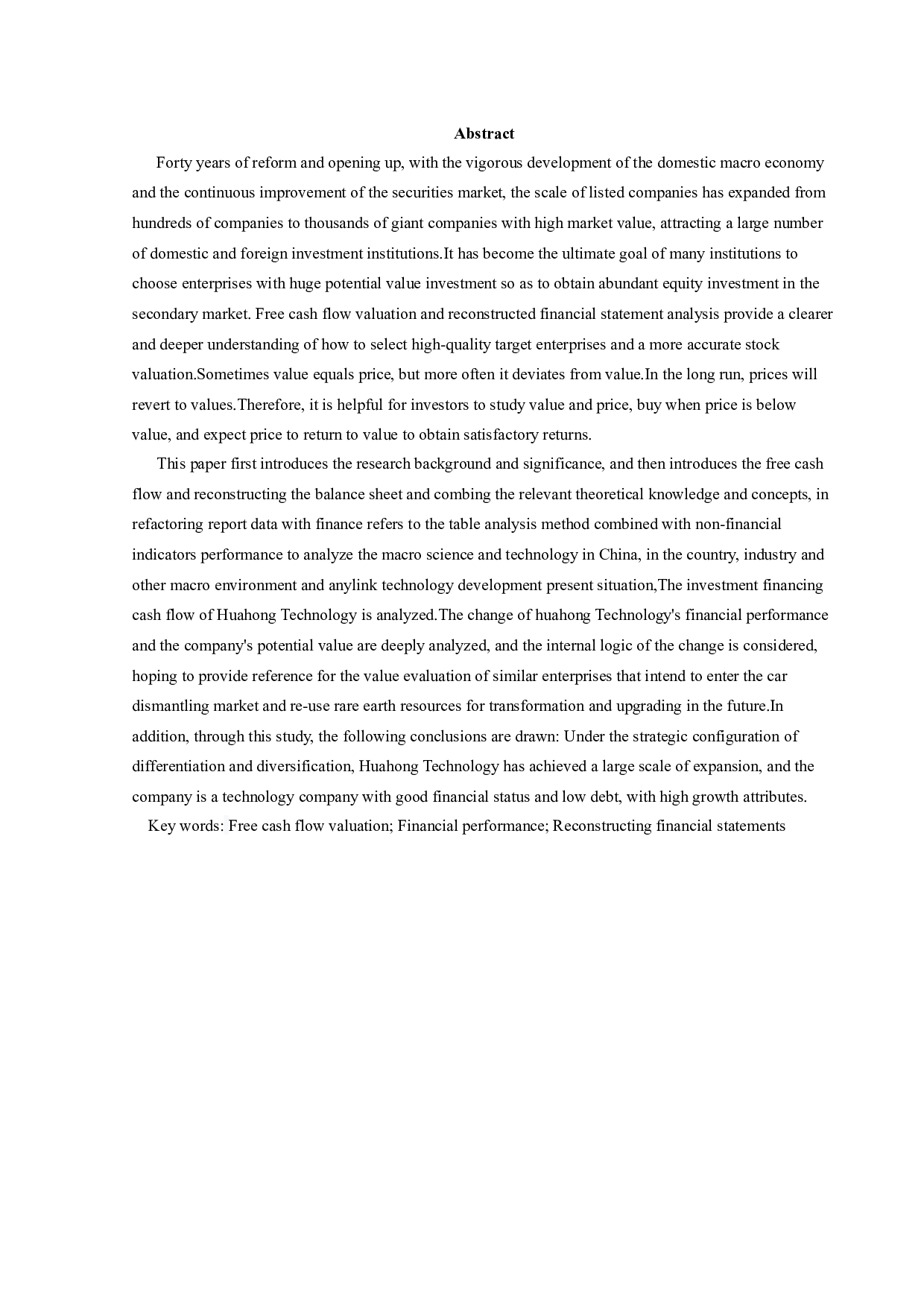 自由现金流折现法在企业价值评估中的应用&mdash;&mdash;以华宏科技为例-11950字.docx 第2页