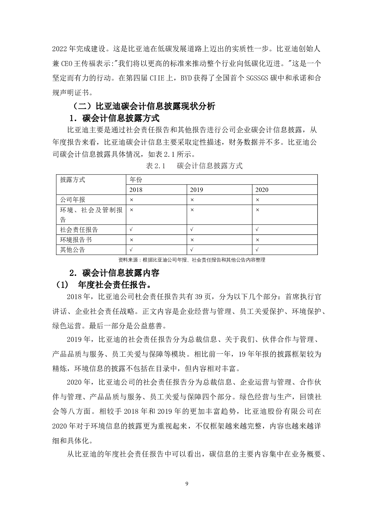 比亚迪碳会计信息披露问题研究-10228字.doc 第7页