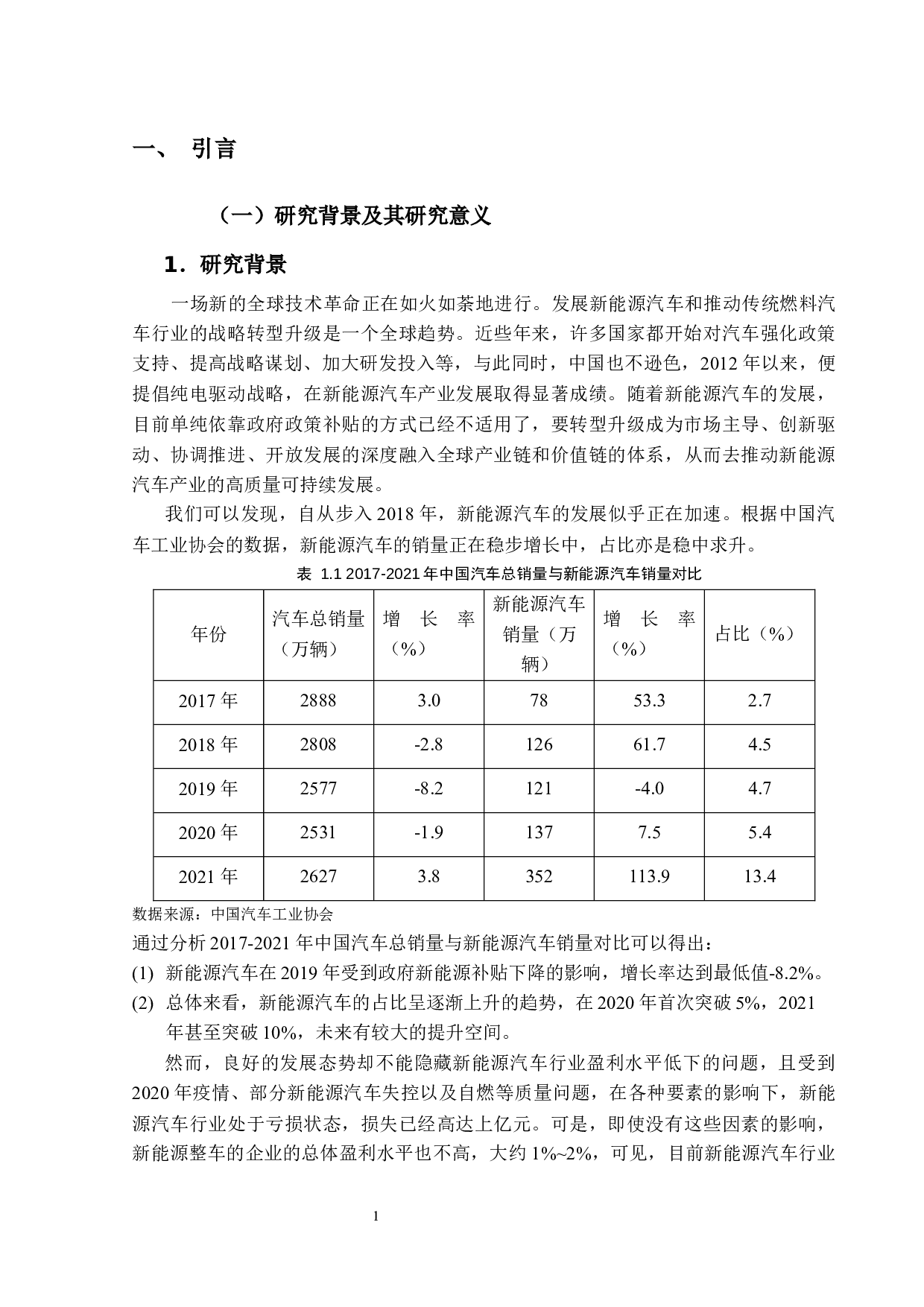 我国新能源汽车企业盈利能力分析--以蔚来汽车公司为例-19501字.docx 第5页