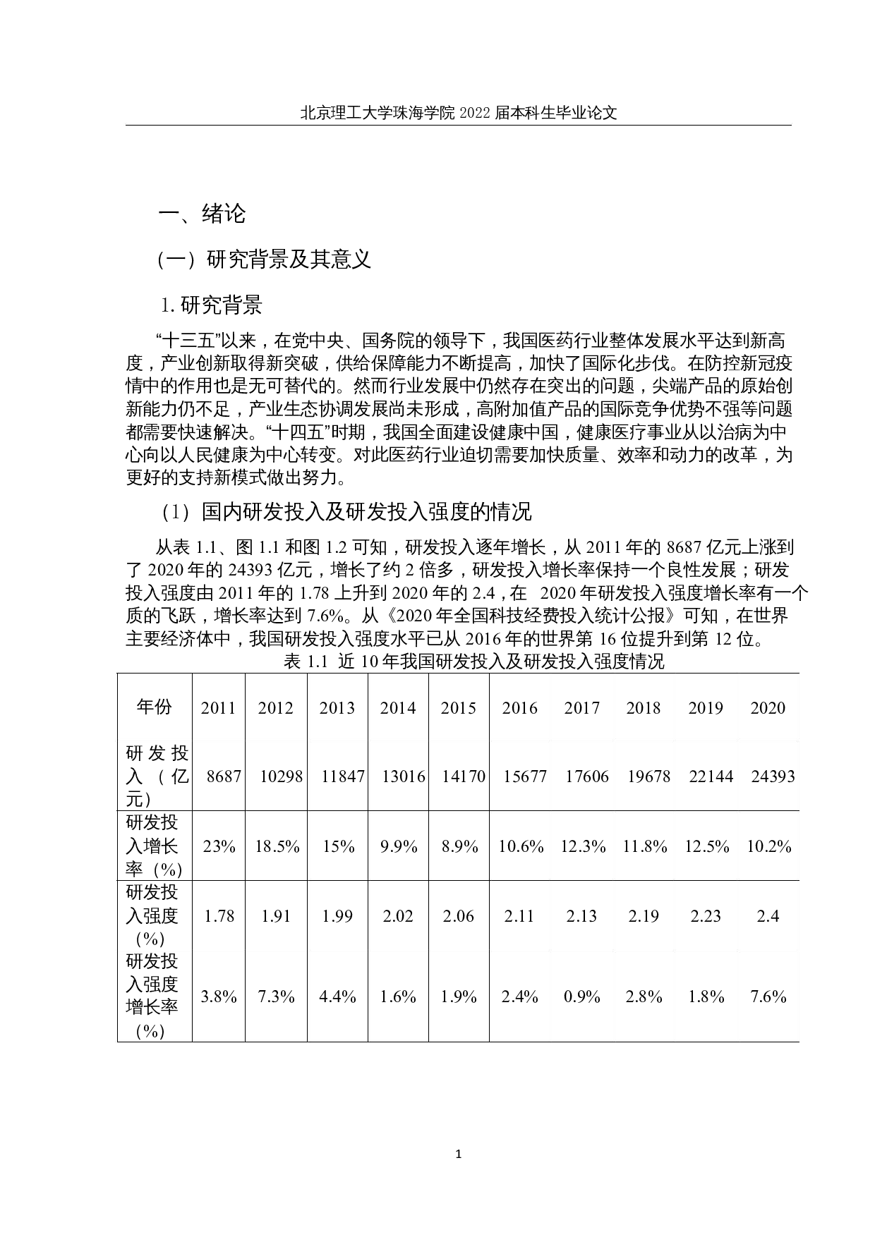 医药类上市公司研发投入对财务绩效的影响研究-14059字.docx 第4页