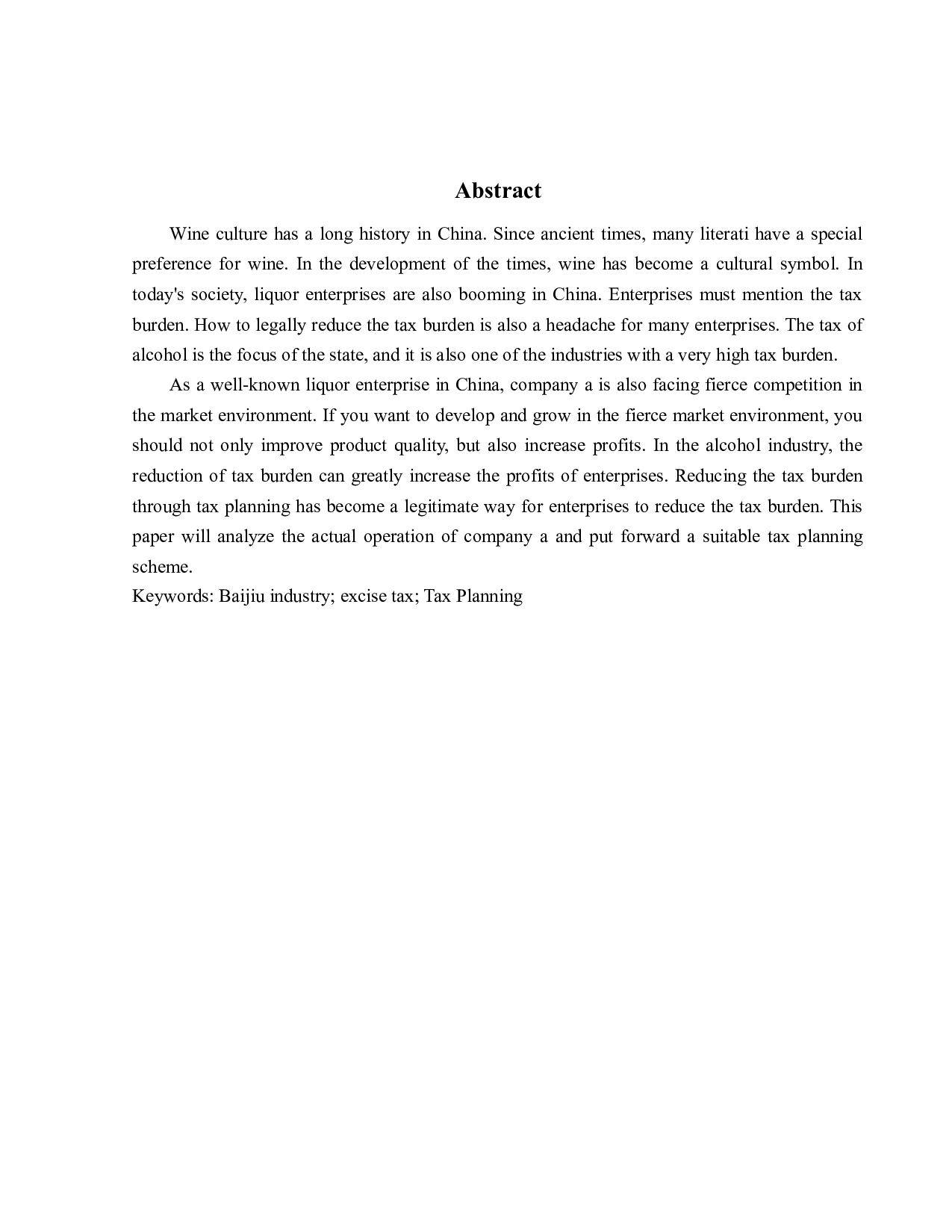 企业经营活动中纳税筹划问题研究--以A公司为例-9783字.docx 第2页