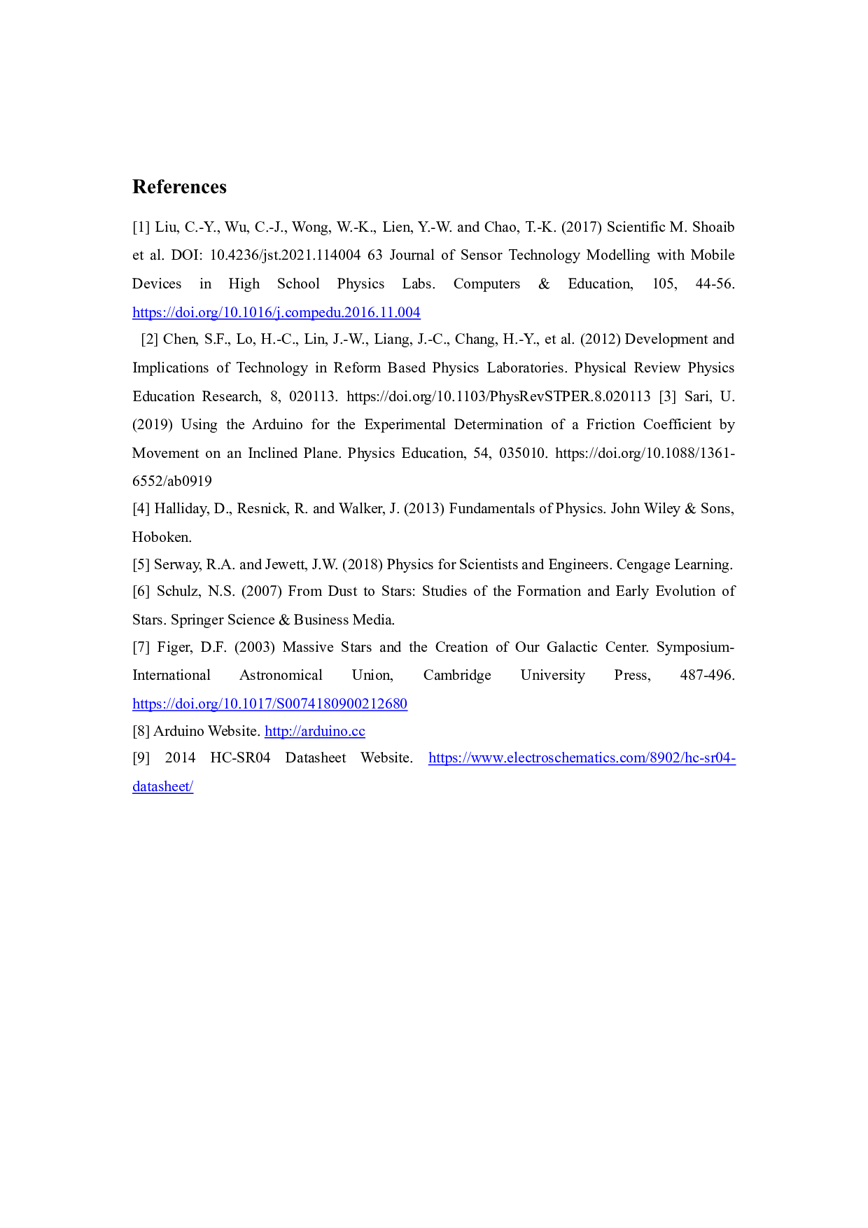 利用Arduino和超声波传感器测量重力加速度-6607字.docx 第8页