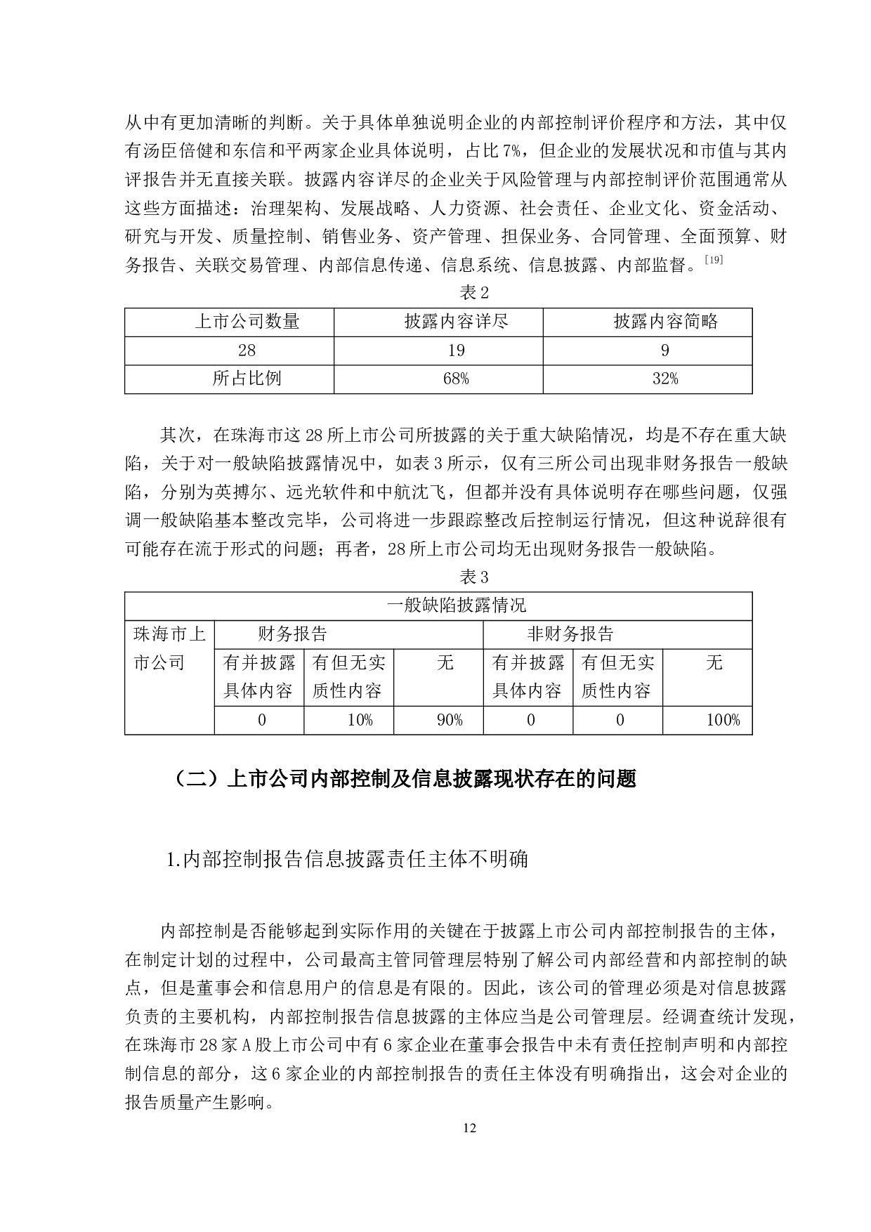 上市公司内部控制信息披露及其改进&mdash;&mdash;聚焦珠海市A股上市公司的案例研究-10495字.docx 第10页