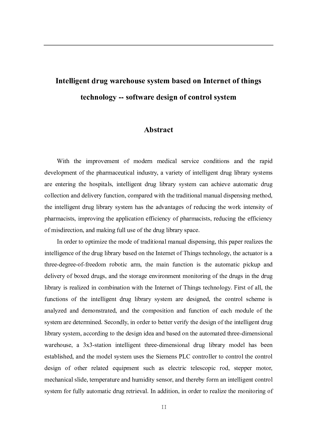 基于物联网技术的智能药库系统&mdash;&mdash;控制系统软件设计-24035字.pdf 第2页