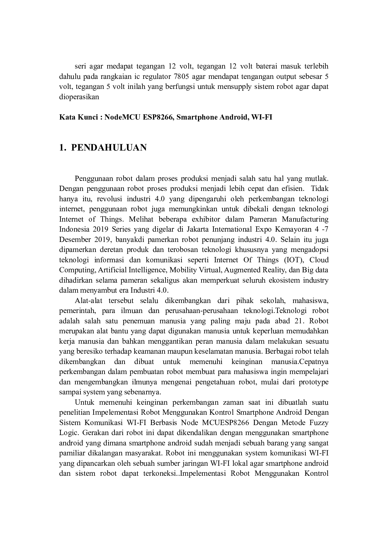 使用ANDROID智能手机通过NODEMCU ESP8266的WI-FI控制机器人-5359字.doc 第1页