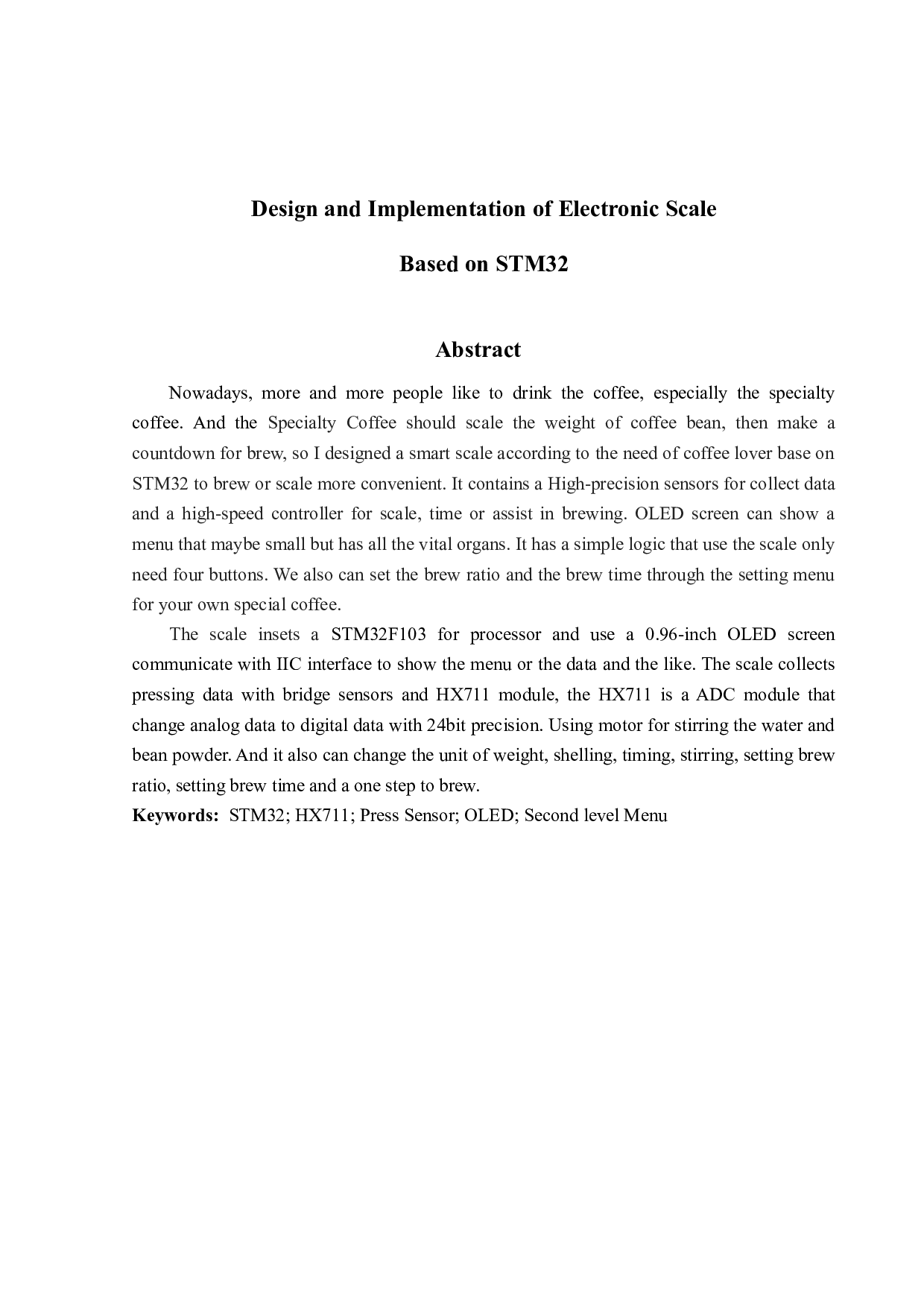 基于STM32的智能电子秤的设计与实现-13177字.docx 第2页