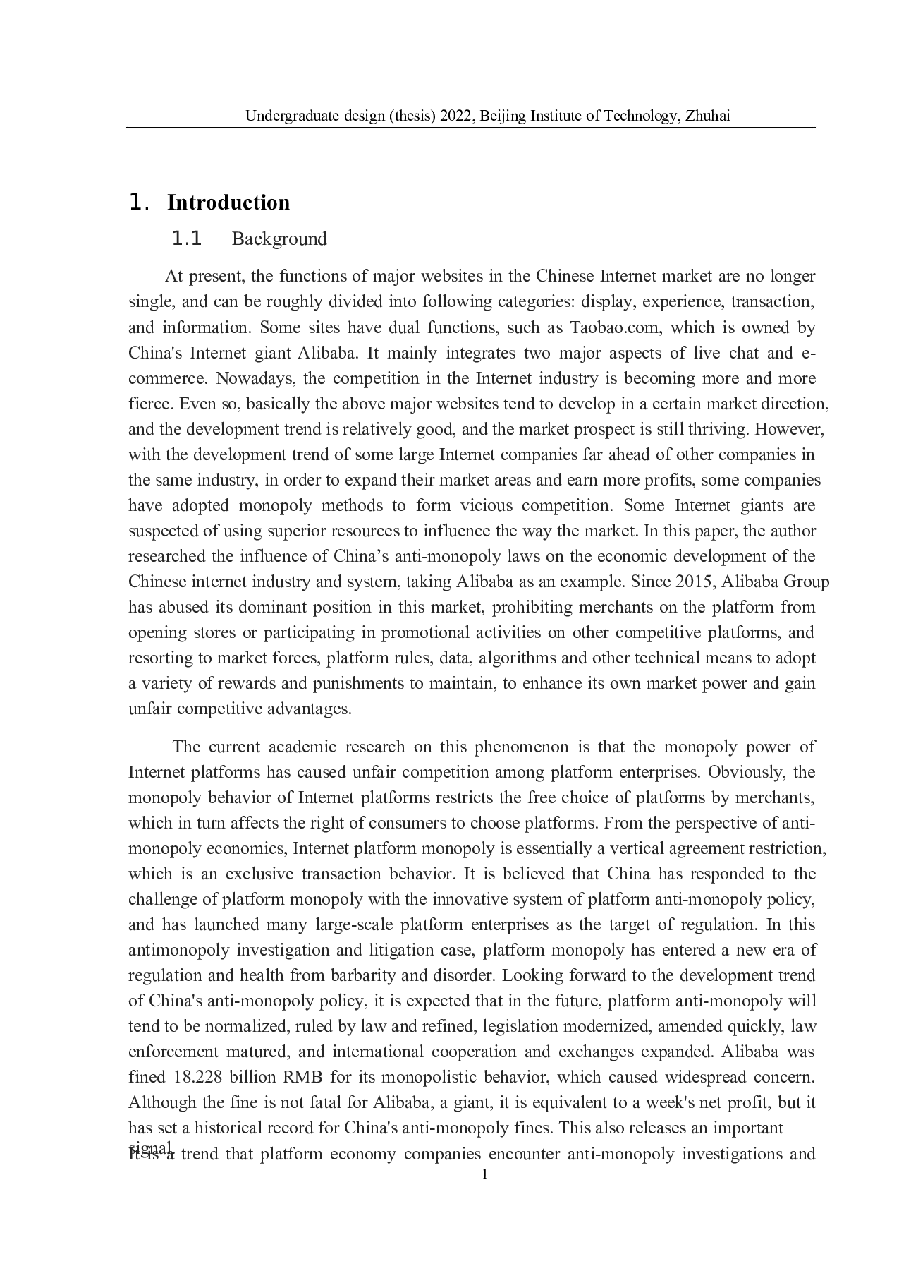 中国的反垄断法对中国互联网产业和系统经济发展的影响&mdash;&mdash;以阿里巴巴为例-14621字.docx 第4页