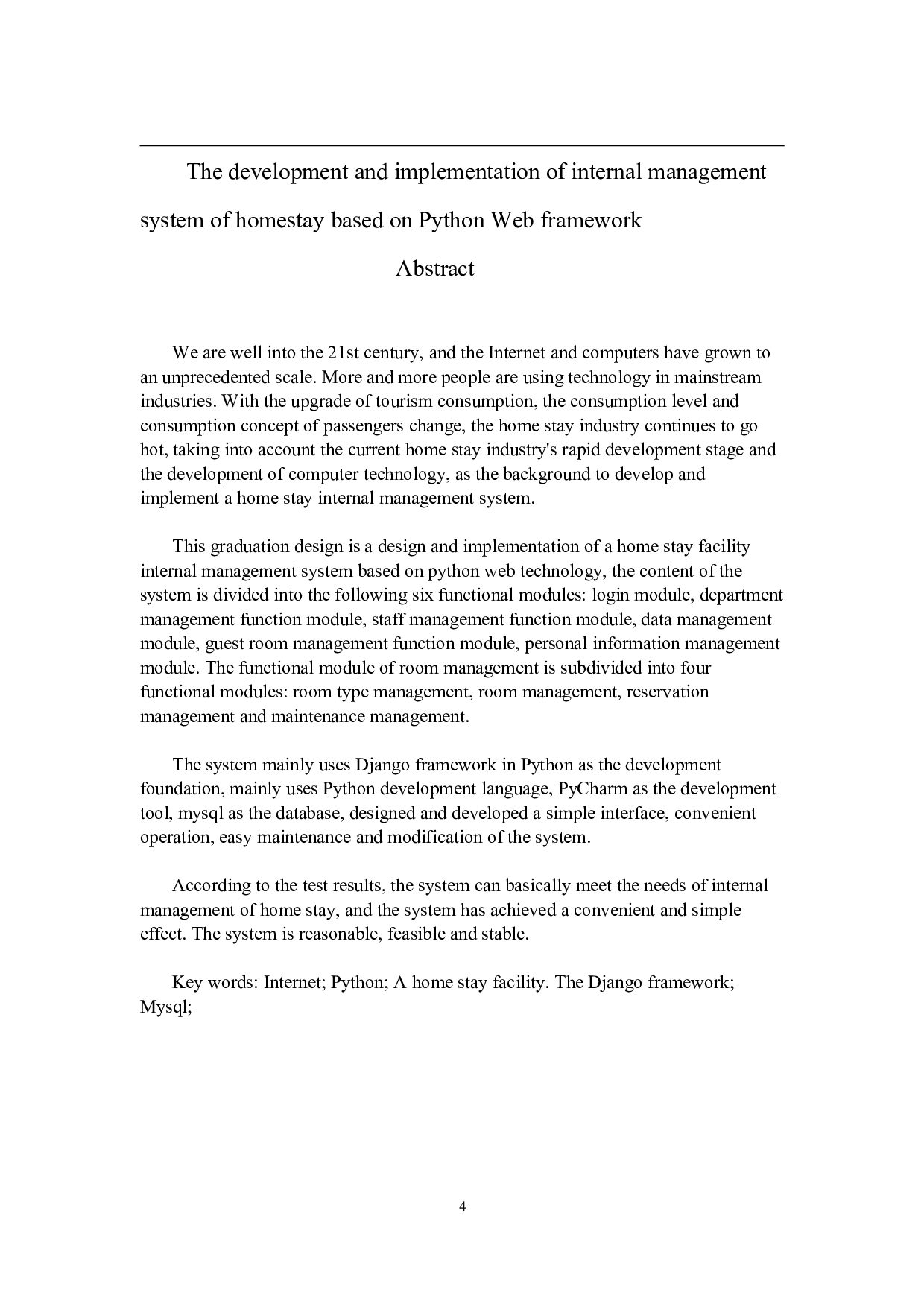 基于pythonweb框架的民宿内部管理系统开发与实现-11527字.pdf 第2页