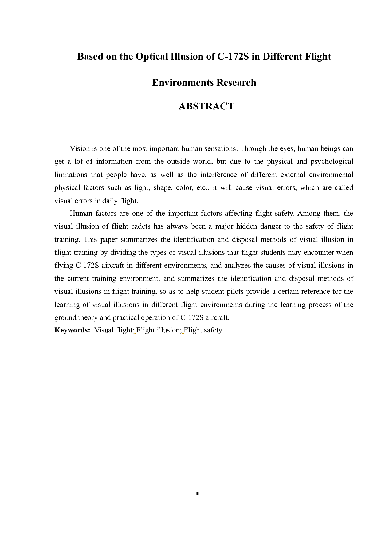 基于C-172S不同飞行环境下的目视错觉研究-7779字.docx 第2页