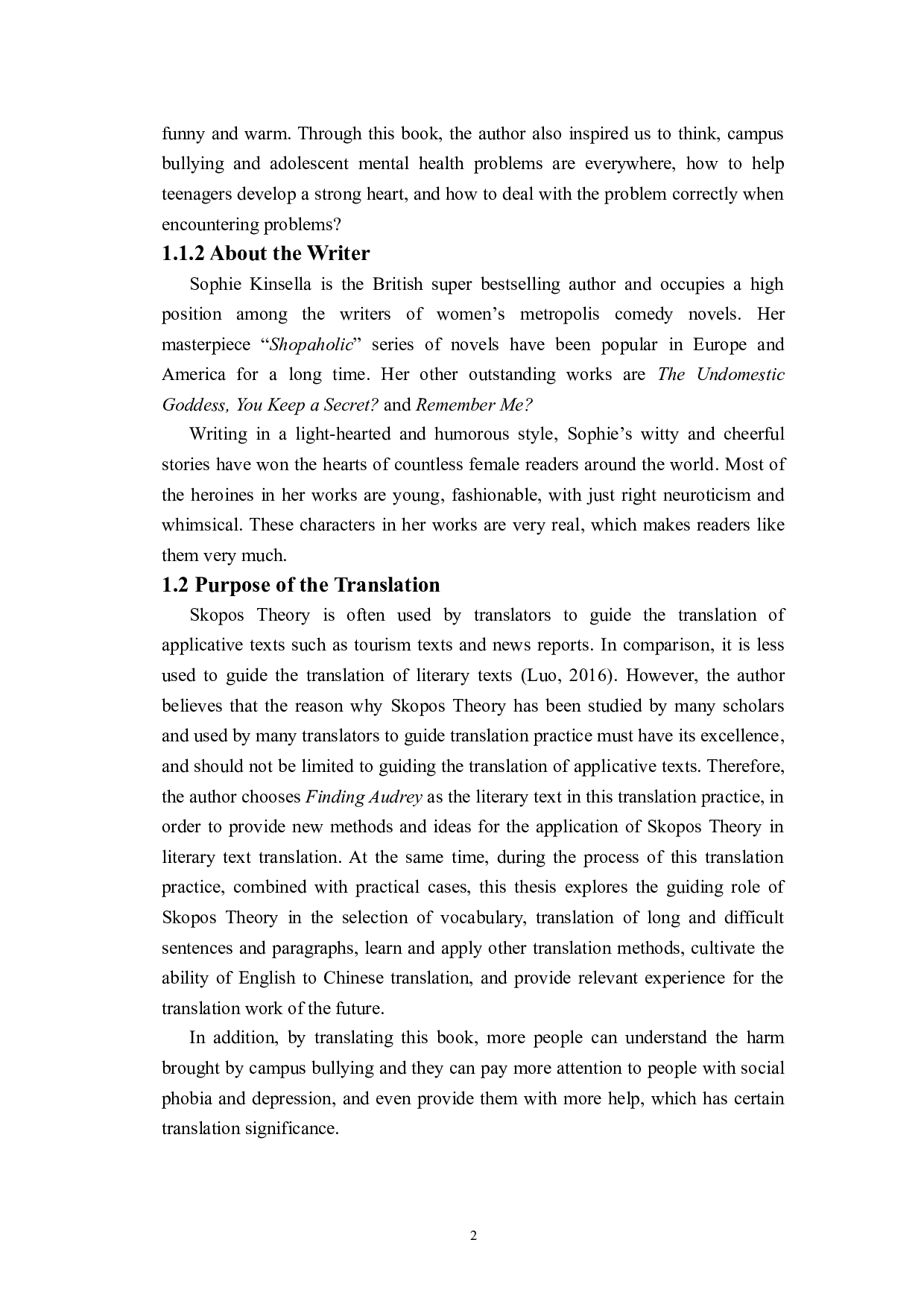 目的论指导下《探寻奥黛丽》（节选）英译中翻译实践报告-24896字.doc 第5页