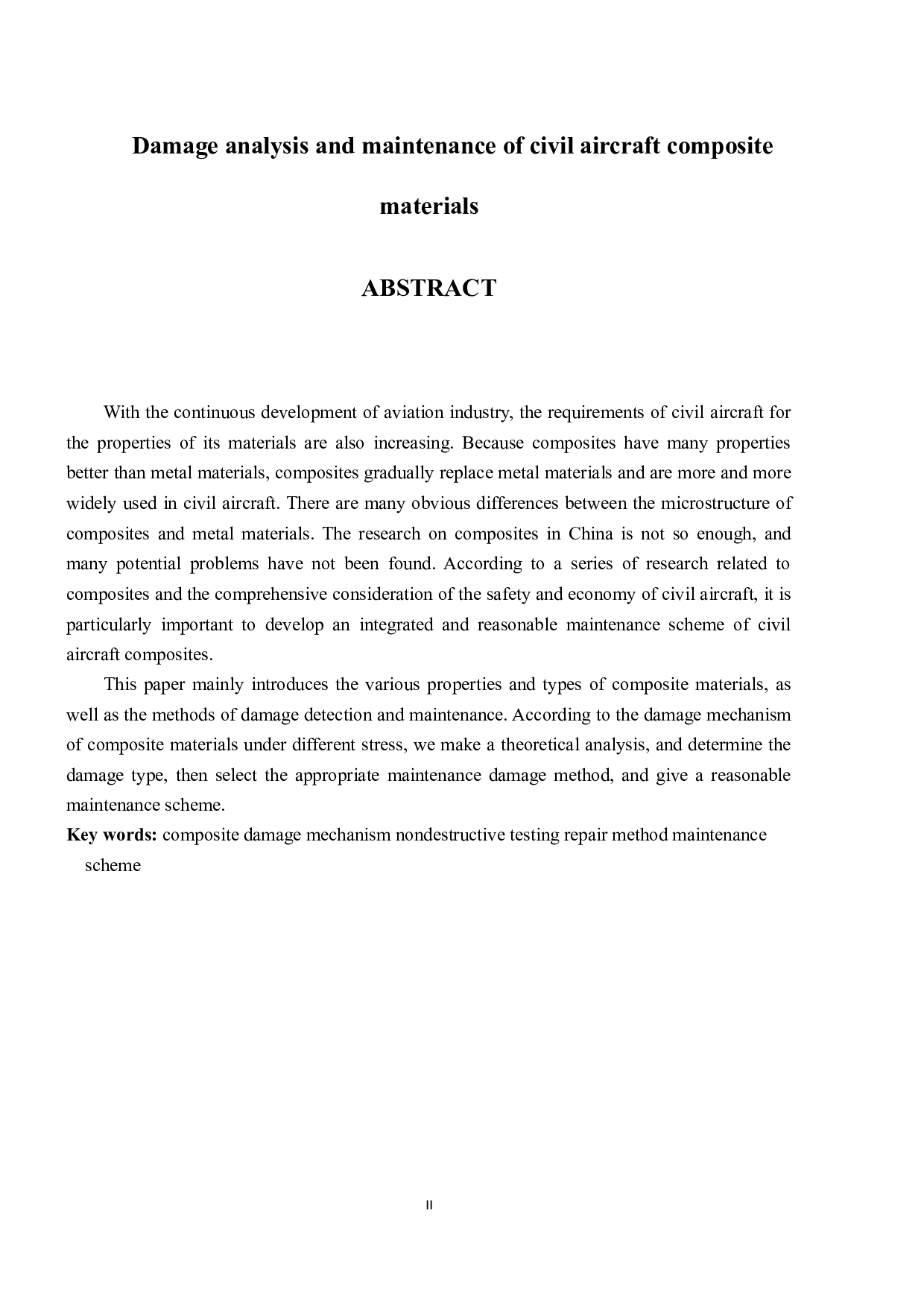 民用飞机复合材料损伤分析及维修-11616字.docx 第2页