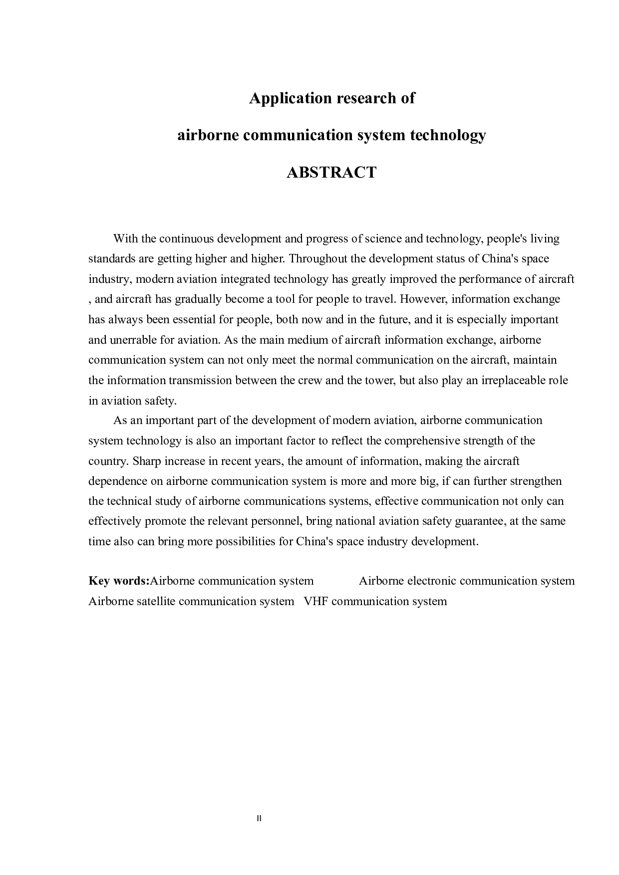 机载通信系统技术应用研究-10185字.docx 第2页