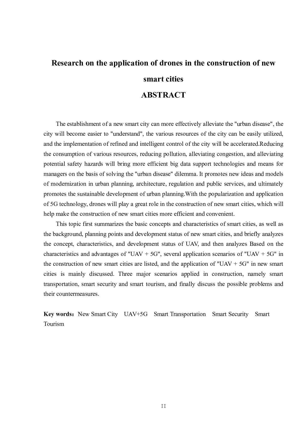 无人机在新型智慧城市建设中的应用研究-18352字.pdf 第2页