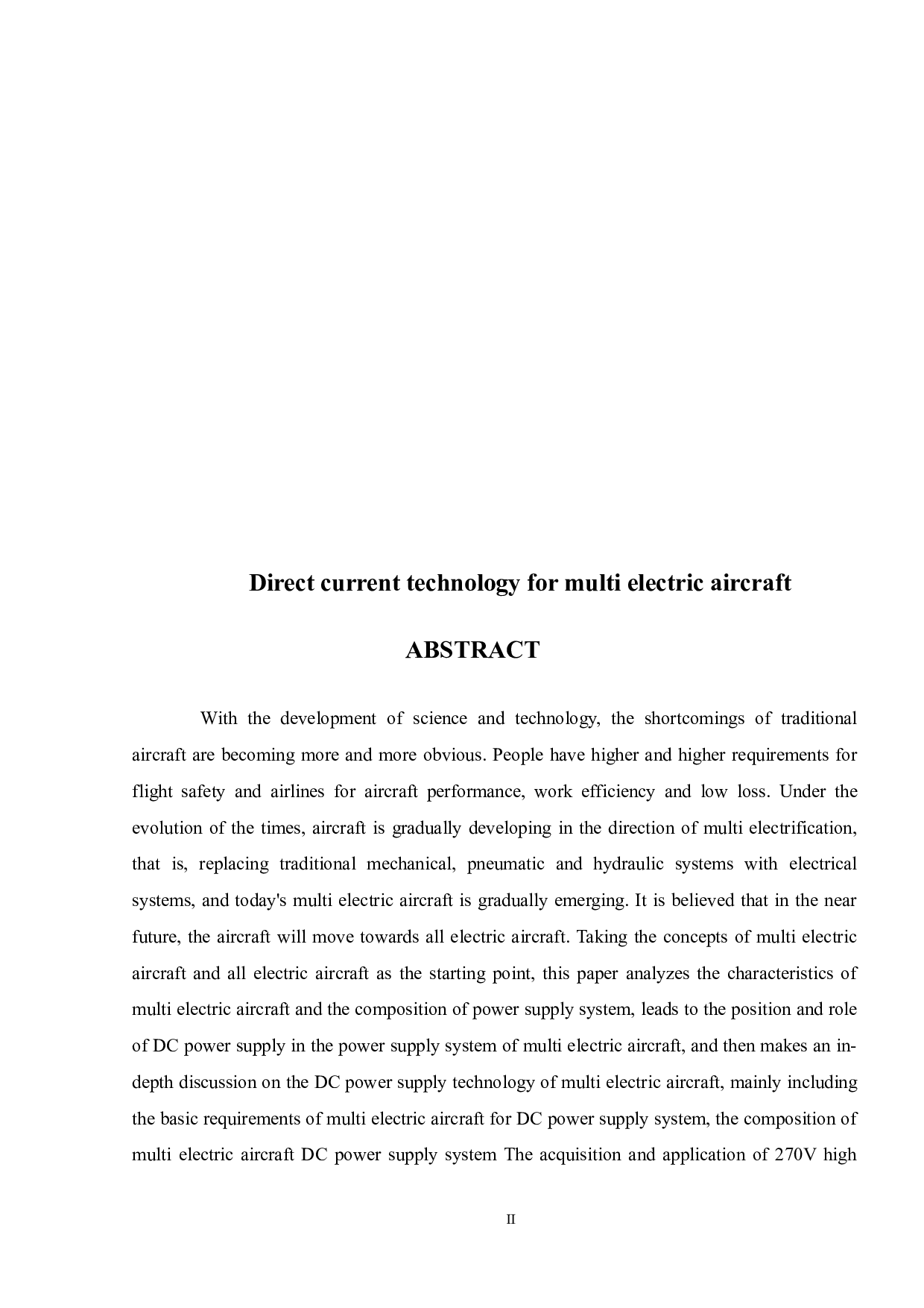 多电飞机直流供电技术研究-11876字.docx 第2页