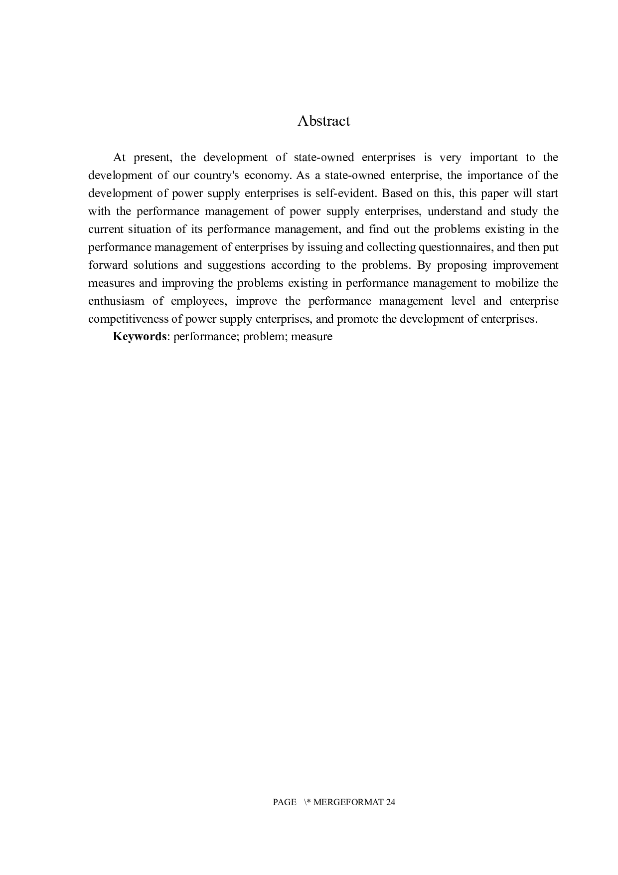 供电企业绩效管理研究&mdash;&mdash;以JY供电局为例-14372字.docx 第2页