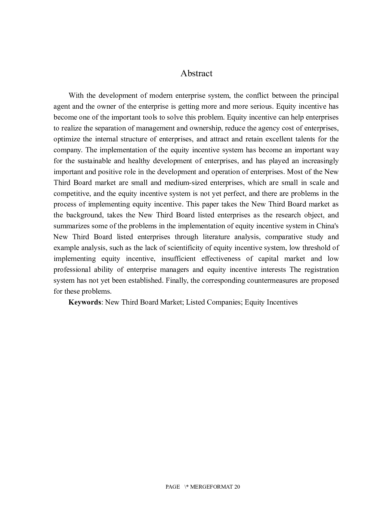 企业股权激励制度研究&mdash;&mdash;以新三板市场为例-16120字.docx 第2页