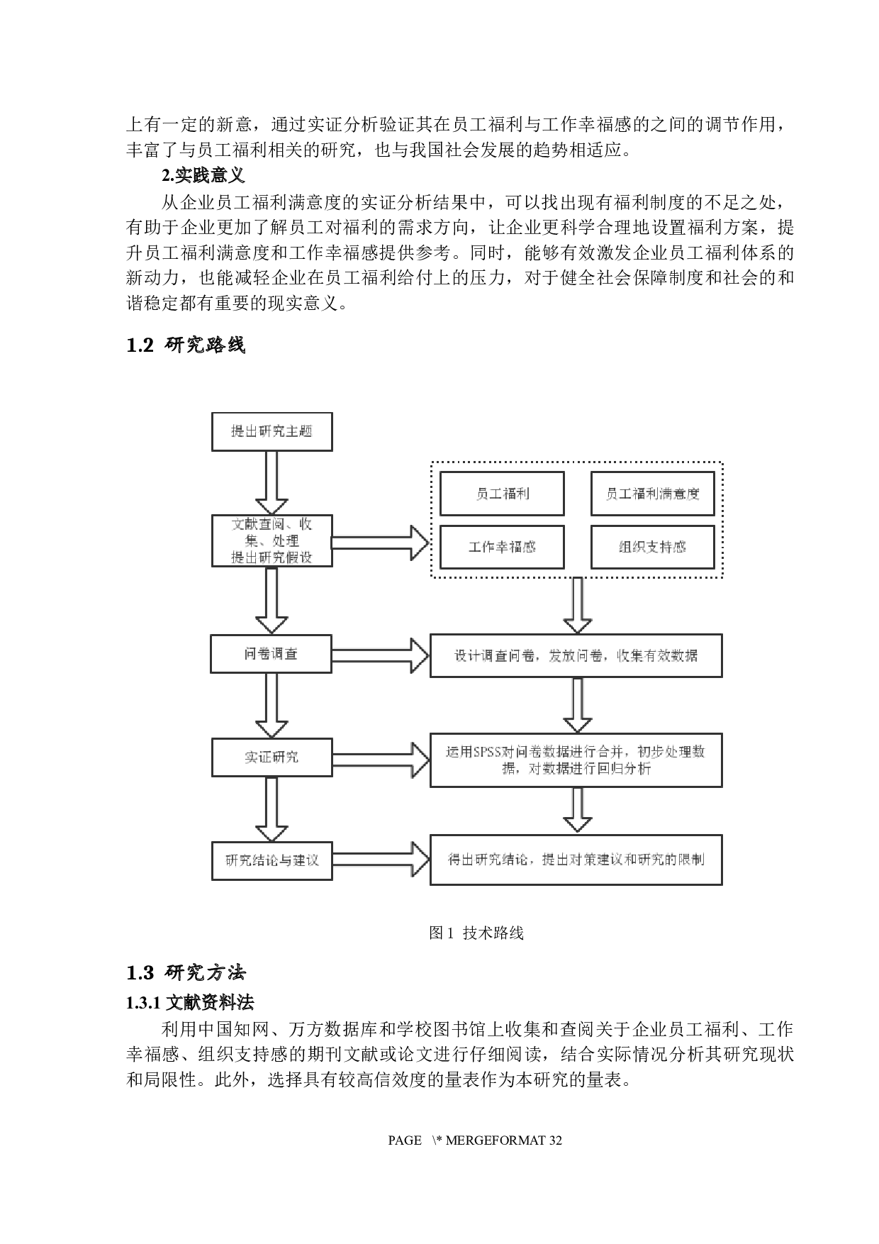 企业员工福利对工作幸福感的影响研究：组织支持感的调节作用-18254字.docx 第6页