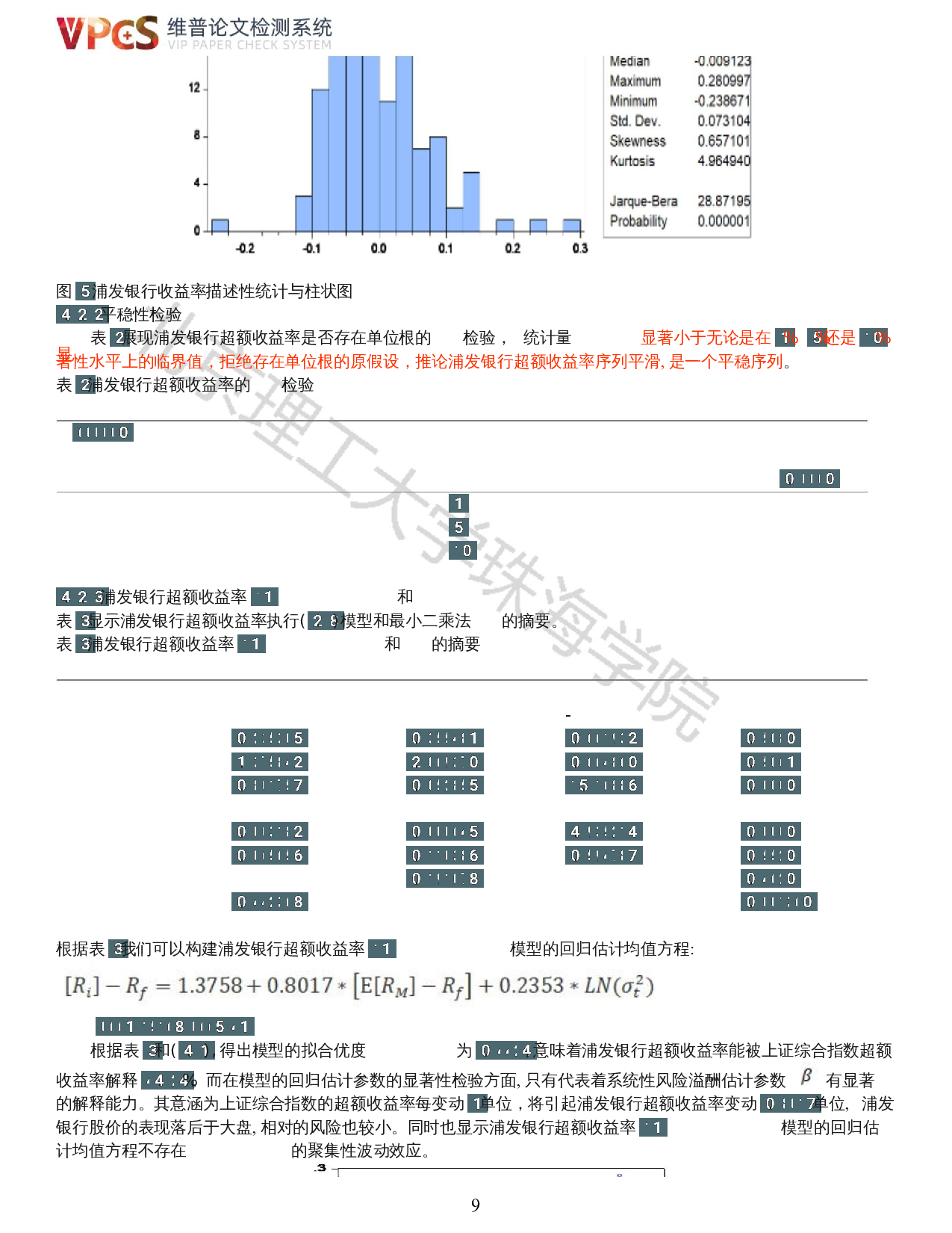 基于CAPM-GARCH（1，1）模型对股票收益率波动性的研究-以上证A50成份股为例-9280字.docx 第7页