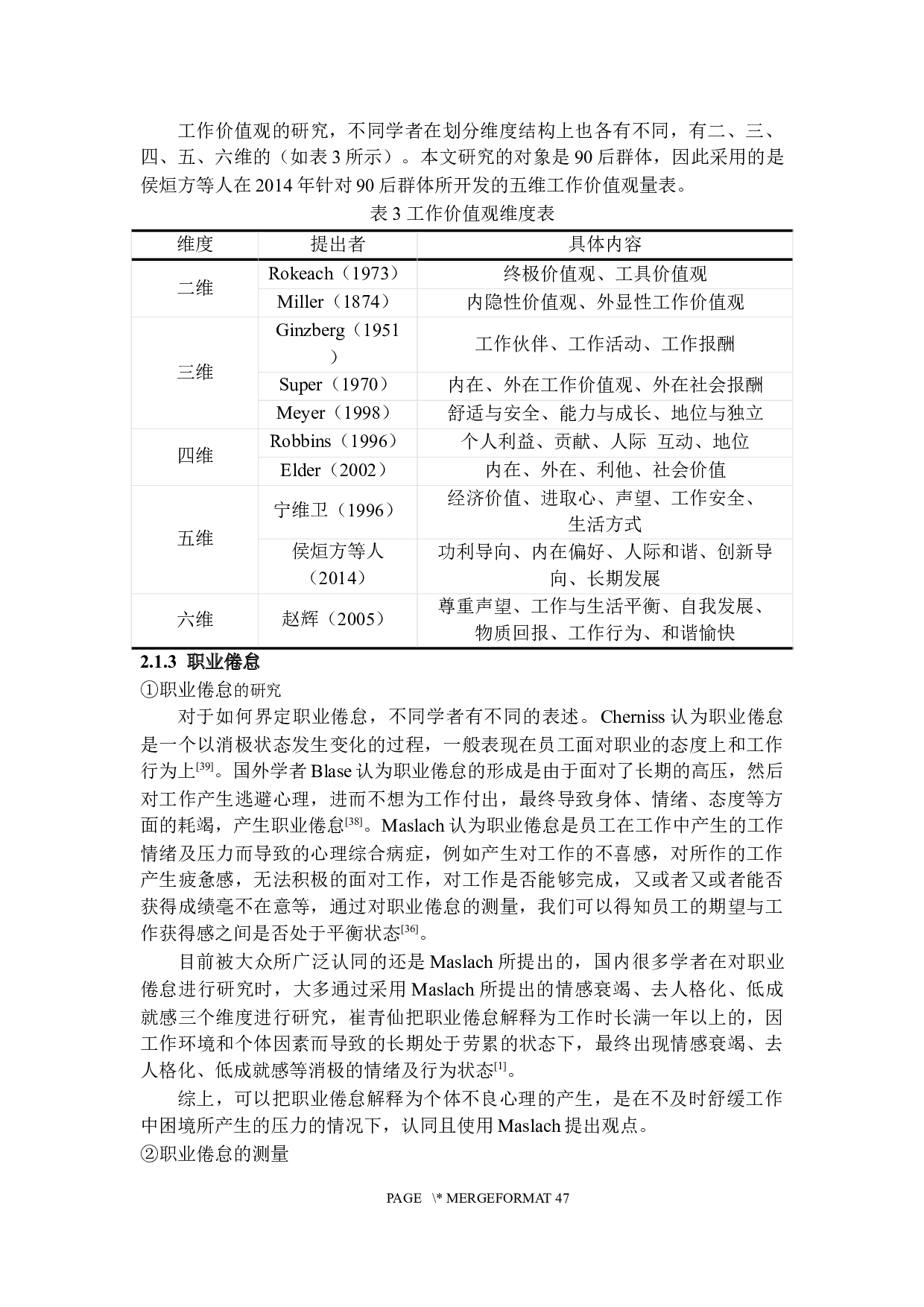 90后群体的工作价值观、职业倦怠与离职倾向的关系研究-21367字.docx 第10页