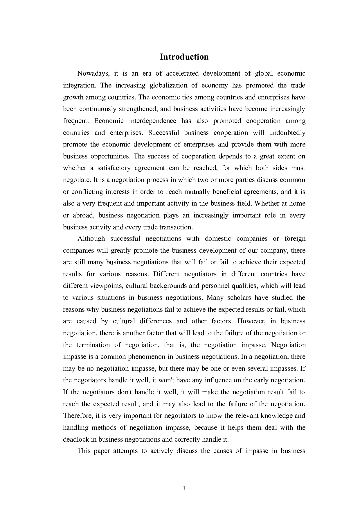 论商务谈判僵局产生原因及应对策略-7836字.doc 第5页