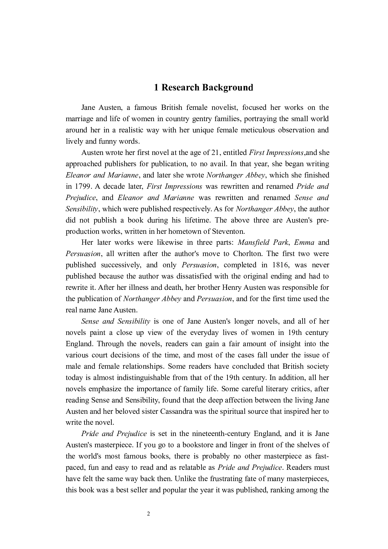 简&middot;奥斯丁的婚姻观&mdash;&mdash;以《傲慢与偏见》和《理智与情感》为例-7334字.docx 第6页