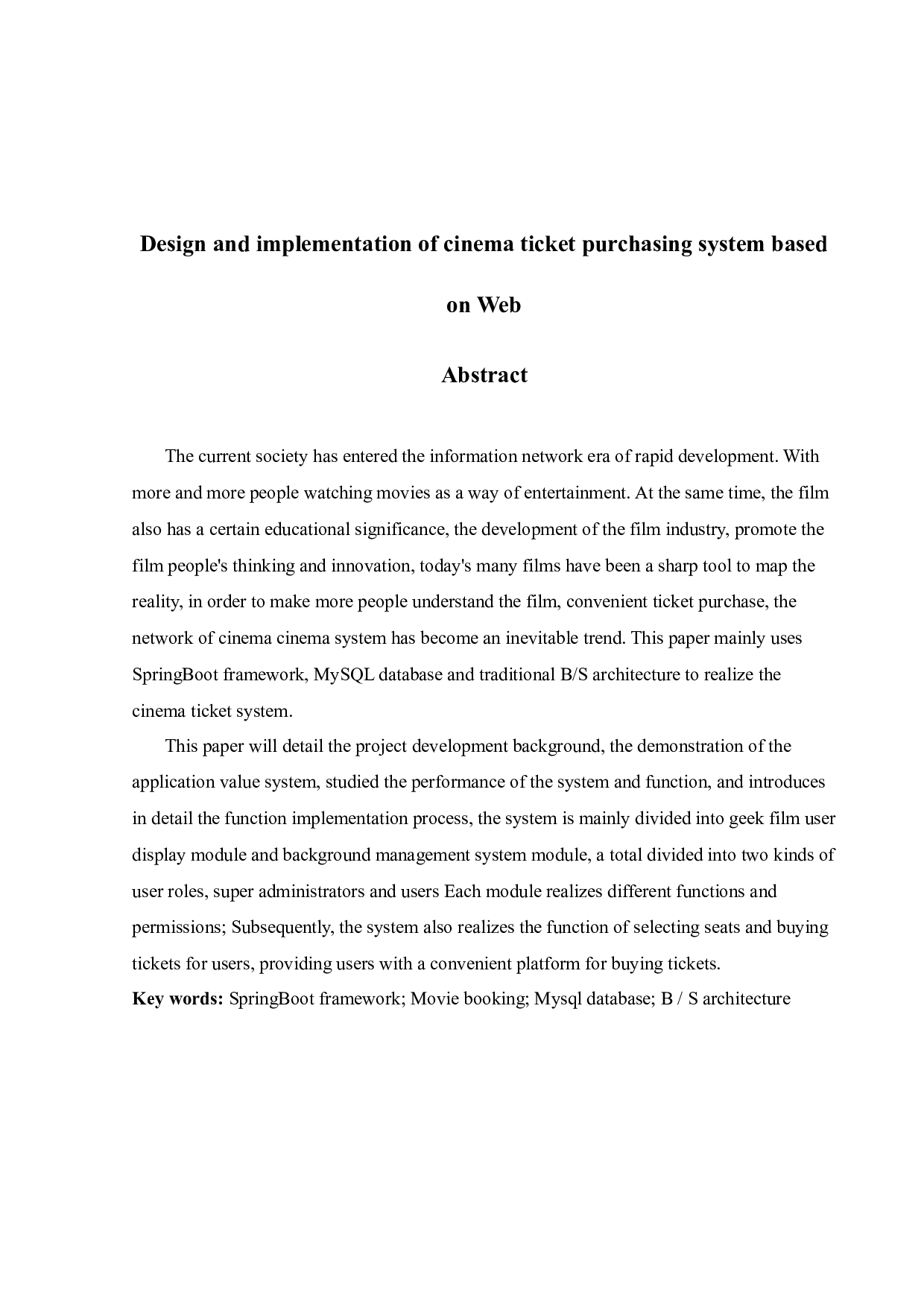 基于Web的院线电影购票系统的设计与实现-10667字.docx 第2页
