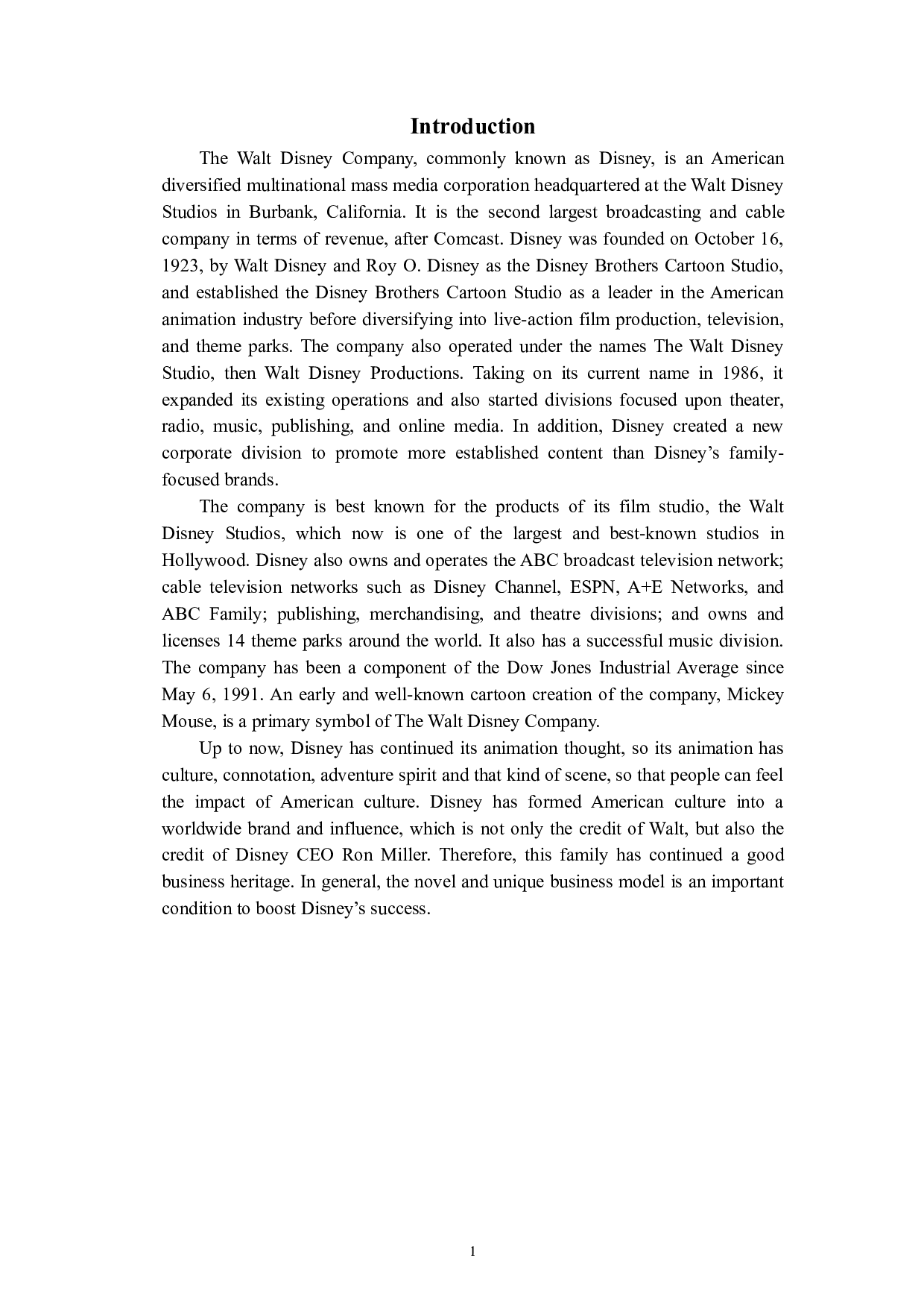 产业融合视角下的迪士尼商业模式分析-5316字.docx 第4页