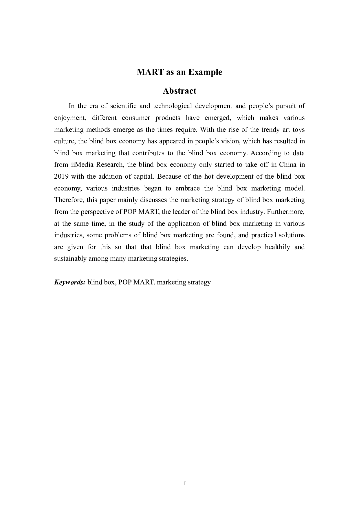 盲盒营销策略的分析&mdash;&mdash;以泡泡玛特为例-8288字.pdf 第1页