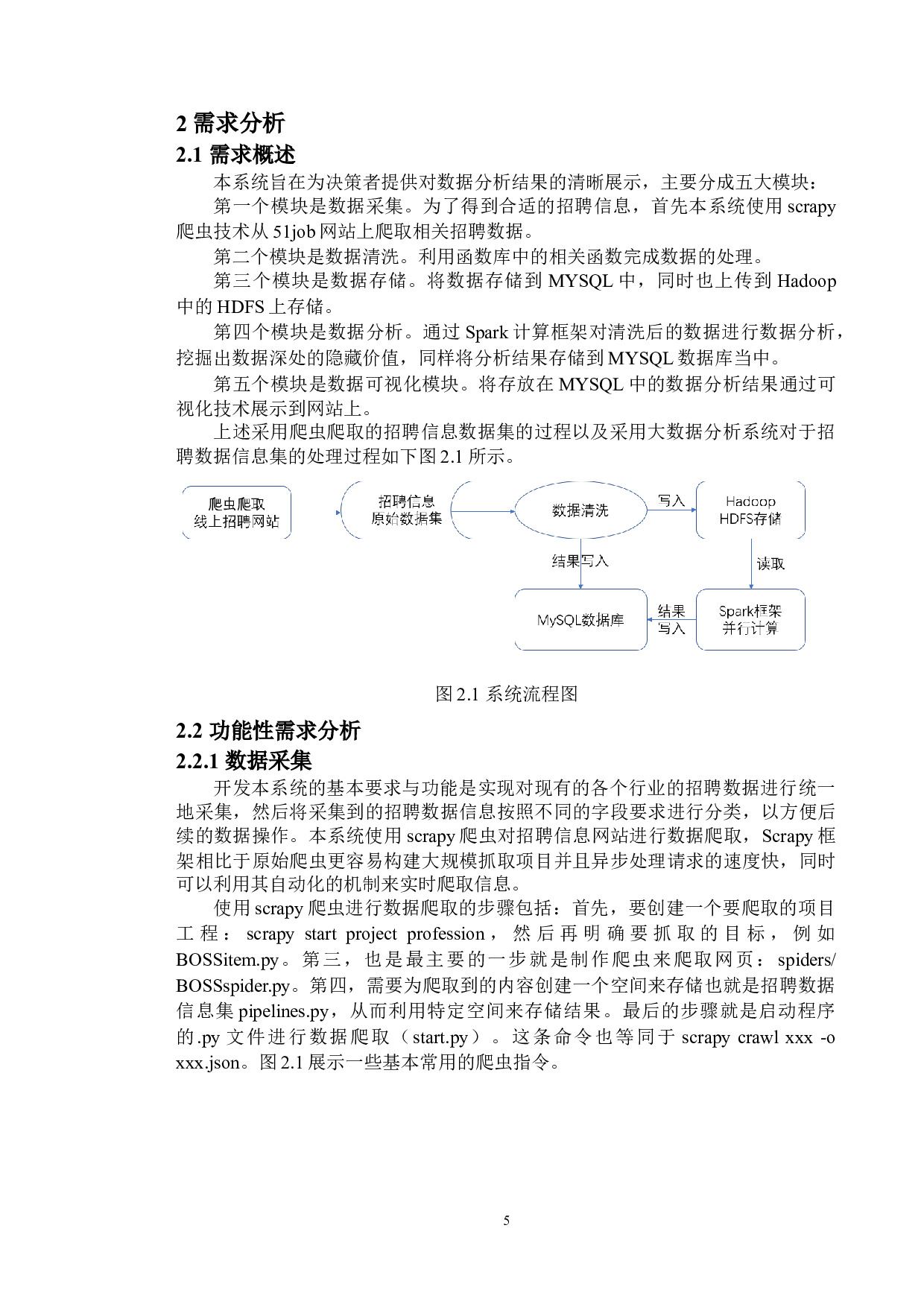 基于spark的招聘数据智能分析平台的设计与实现-21326字.doc 第9页